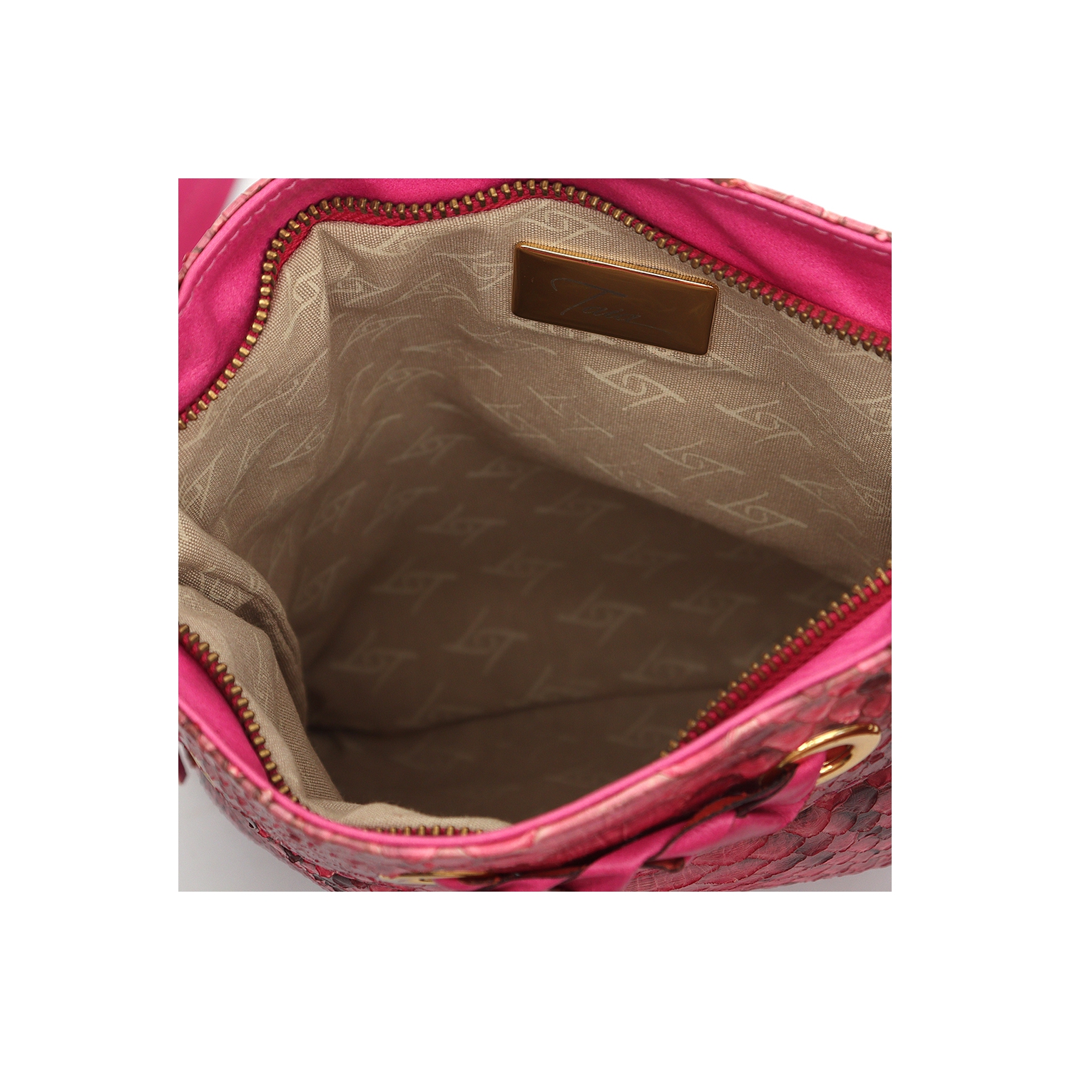 Bolsa em Couro de Cobra (Python reticulatus) Pink, vista 4
