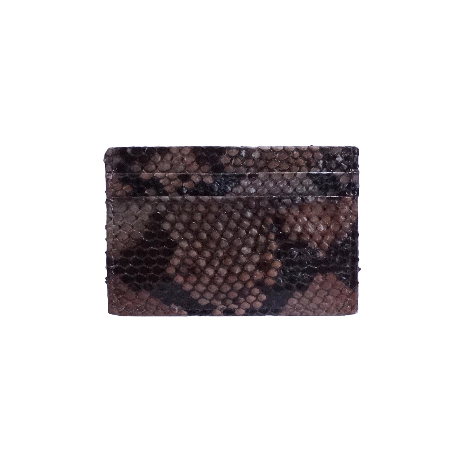 Porta Cartão em Couro de Cobra (Python reticulatus) - F.T Blue, vista 2