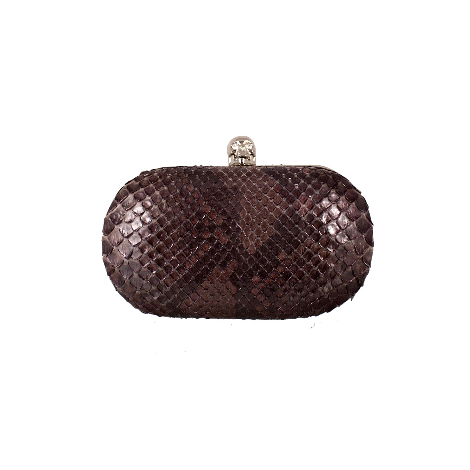Clutch Caveira em Cobra (Python reticulatus) Antracite