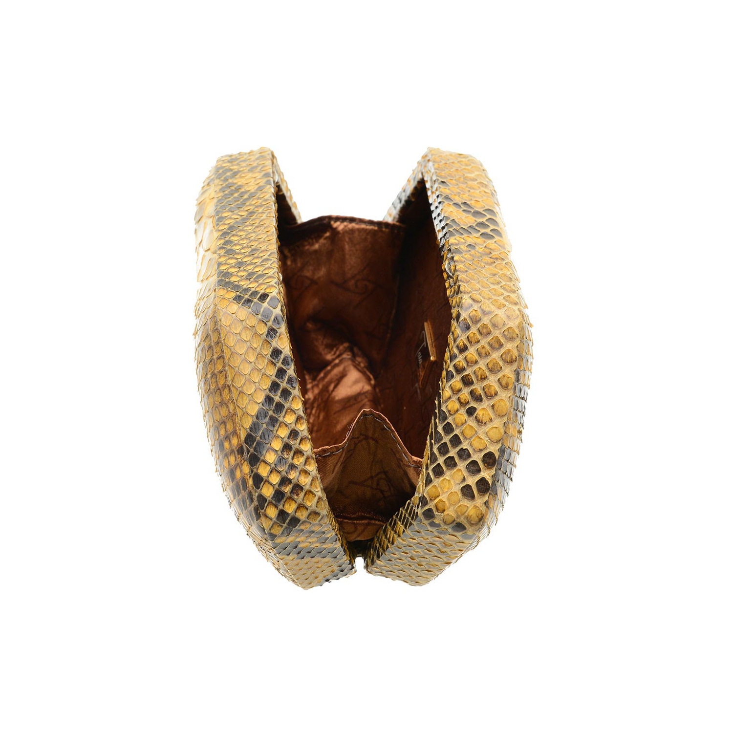 Clutch em Cobra (Python reticulatus) Mostarda, vista 2