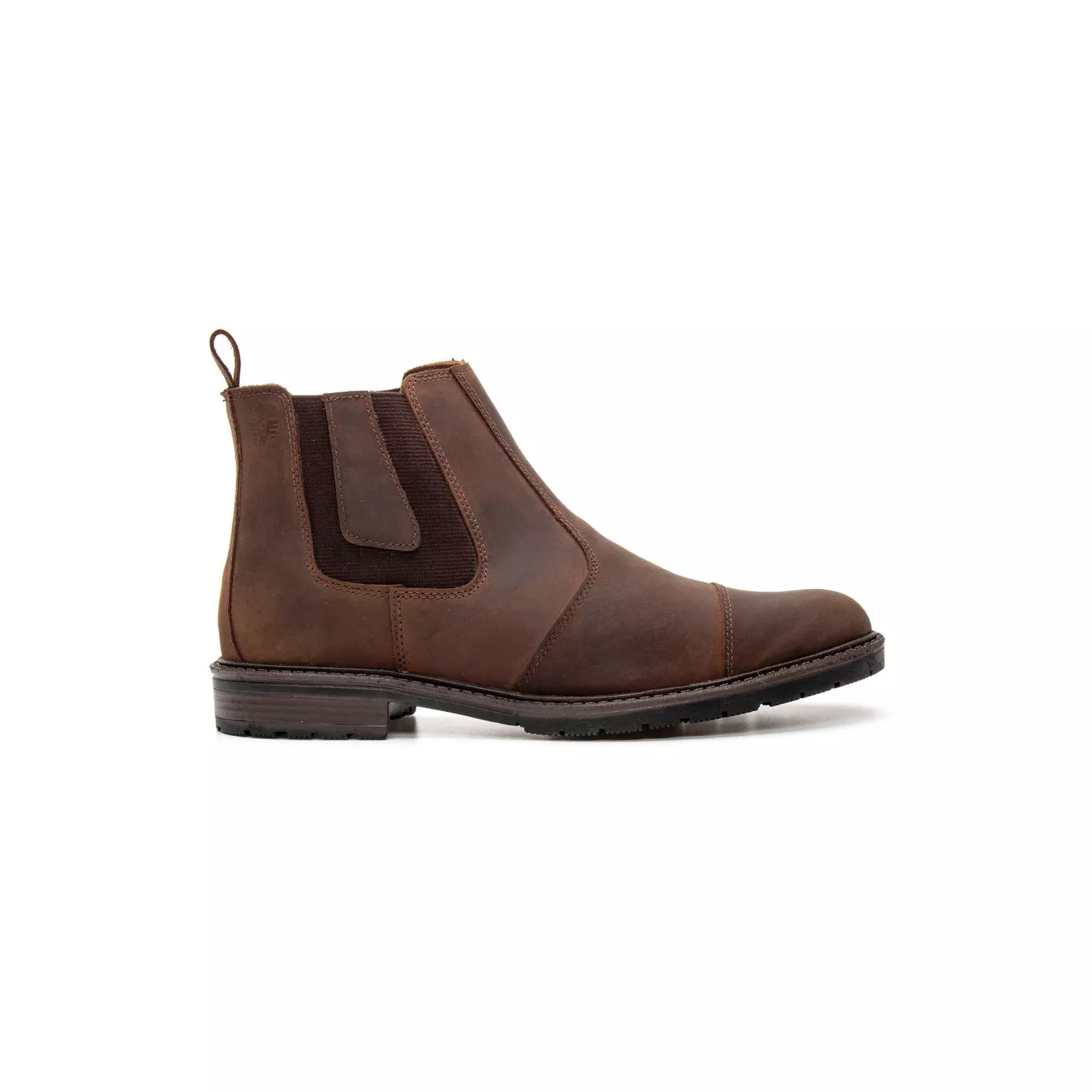 Botina Damers Masculina Reforço bico Couro legítim... - DAMERS