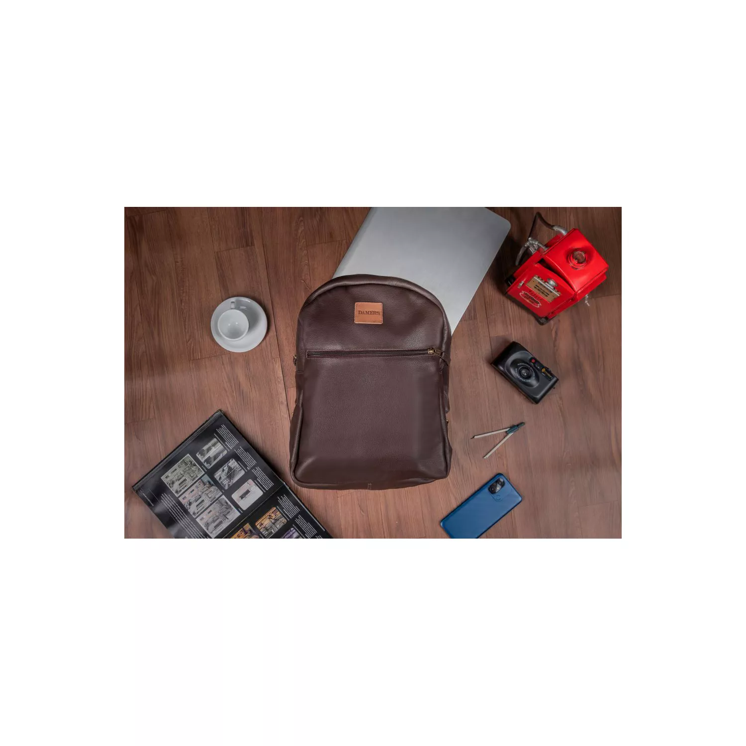 Mochila Damers em Couro Legítimo Casual - DAMERS