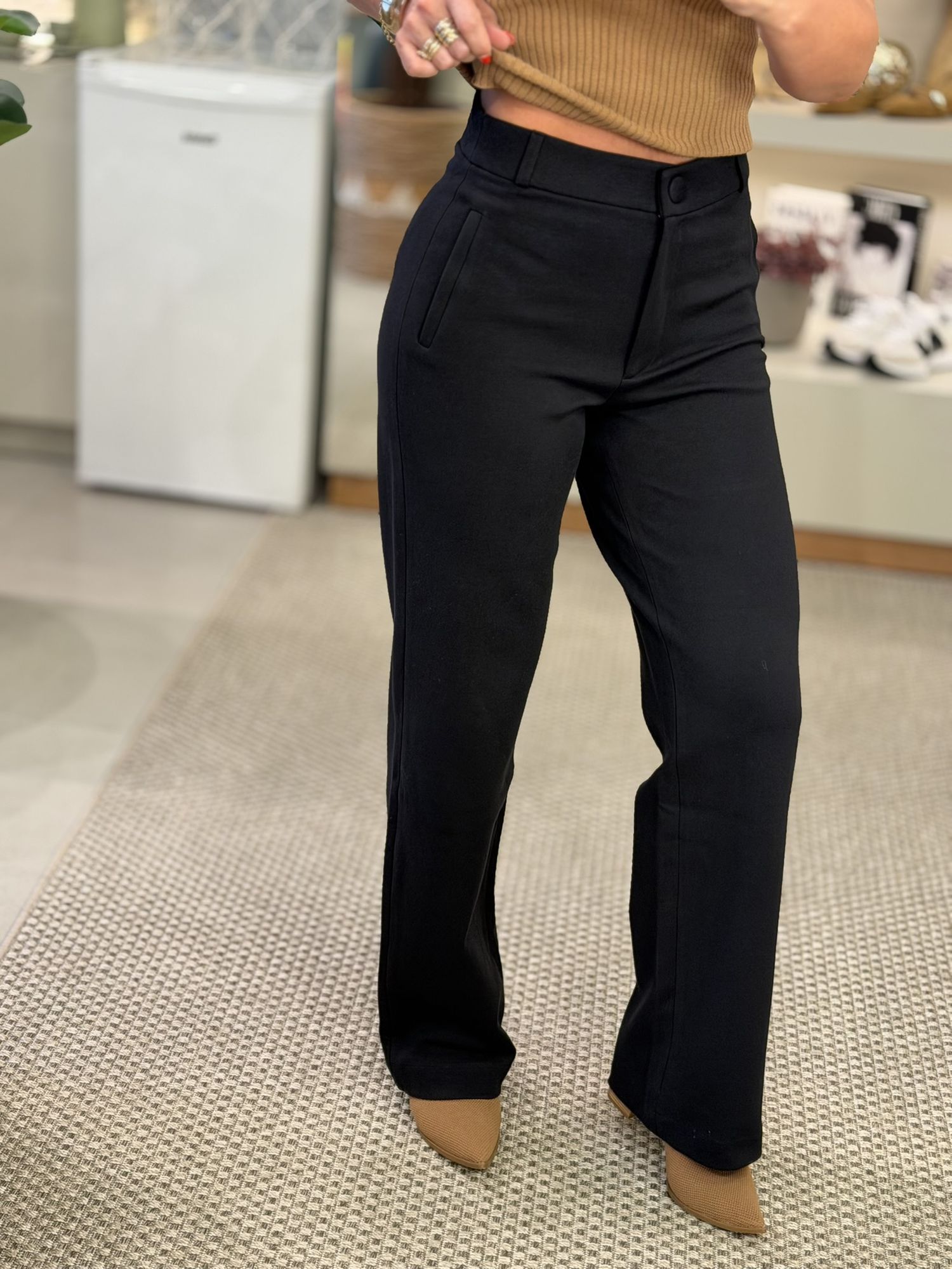 Calça Vanews Reta Madri Preto 1602