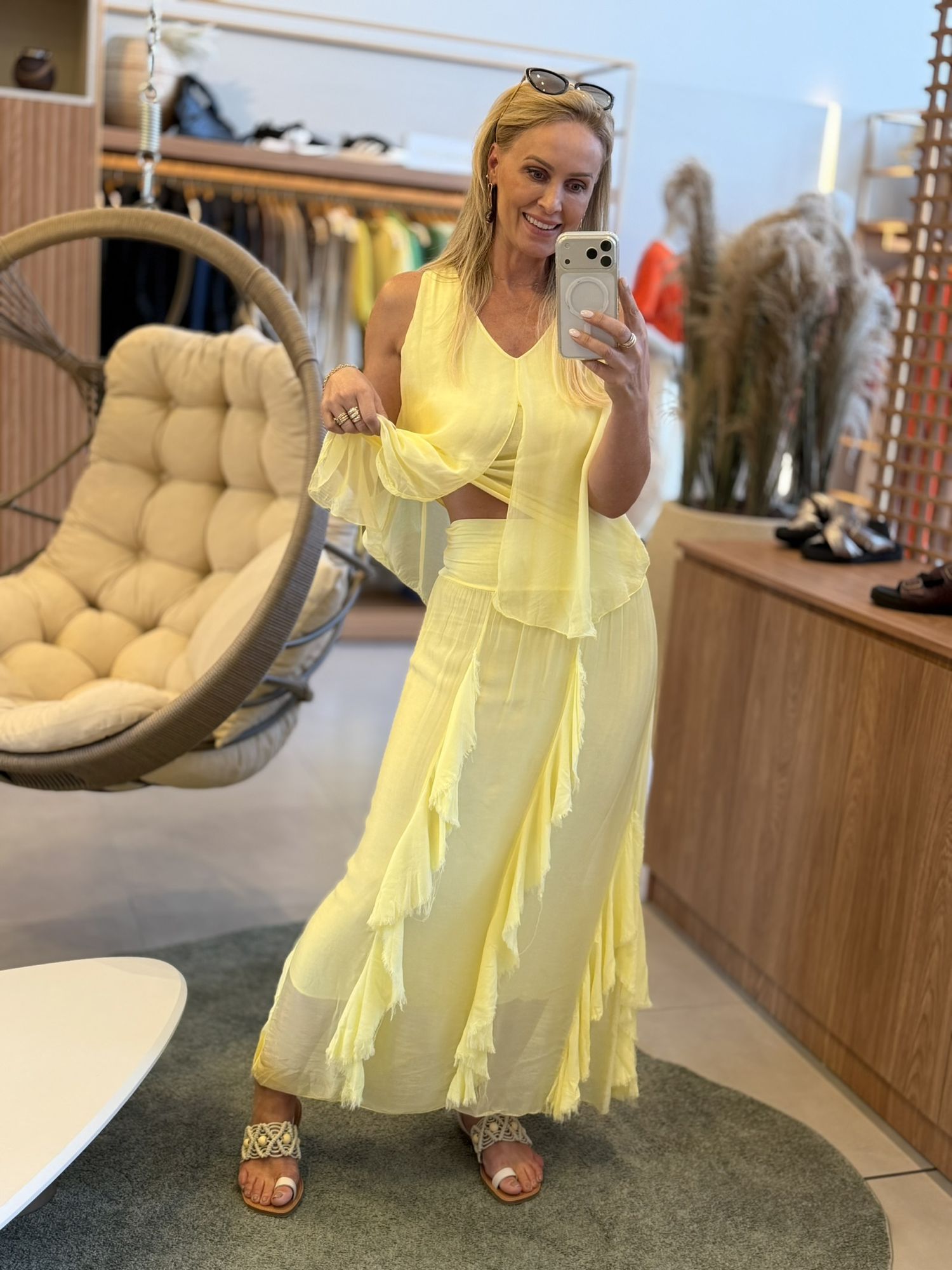 Conjunto MS Em Seda Amarelo 0501