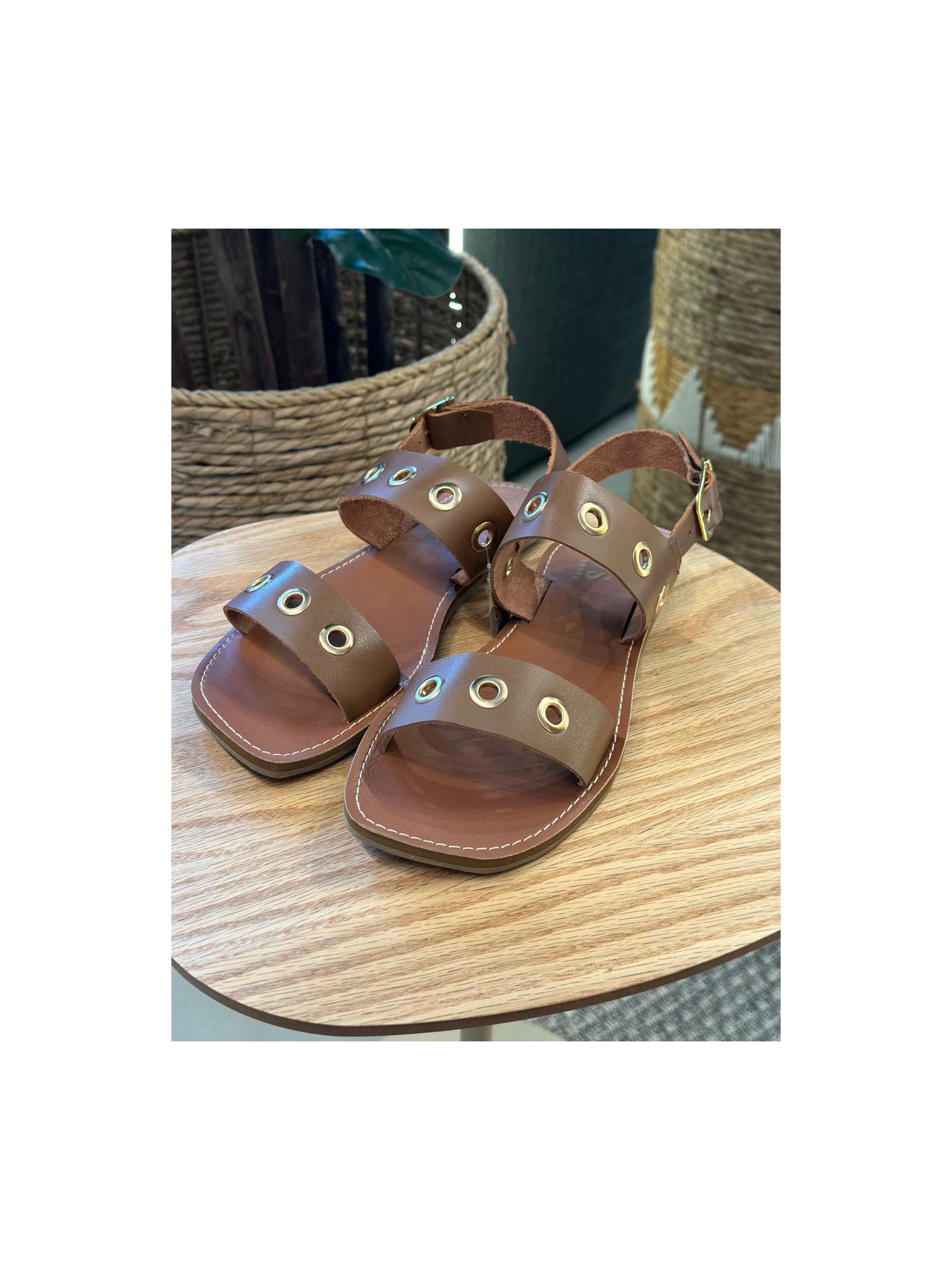 Rasteira CS Shoes Dani Whisky 0910