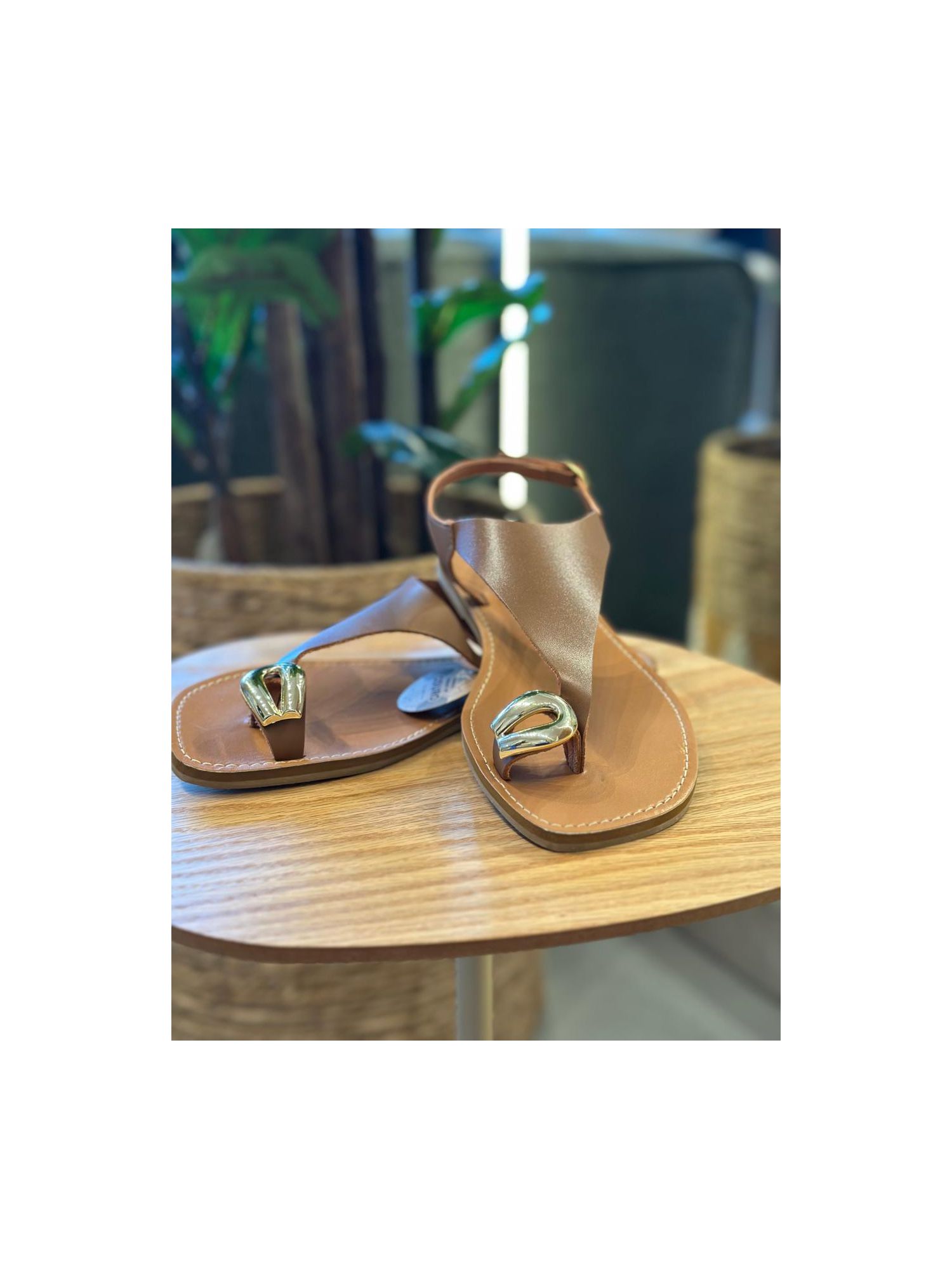 Rasteira CS Shoes Gabi Whiski 0910