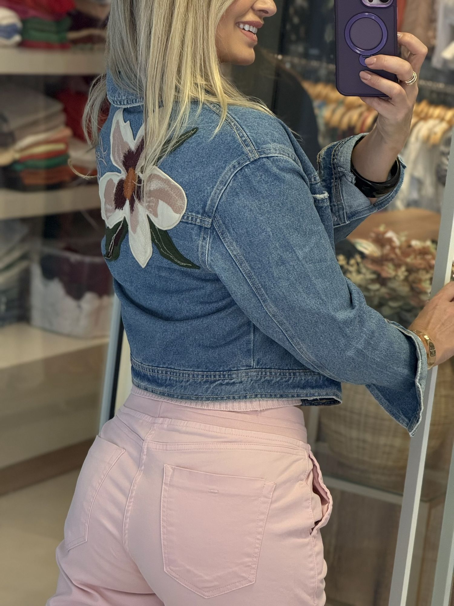 Jaqueta Lez a Lez Jeans Com Bolsos E Maxi Patch 0610