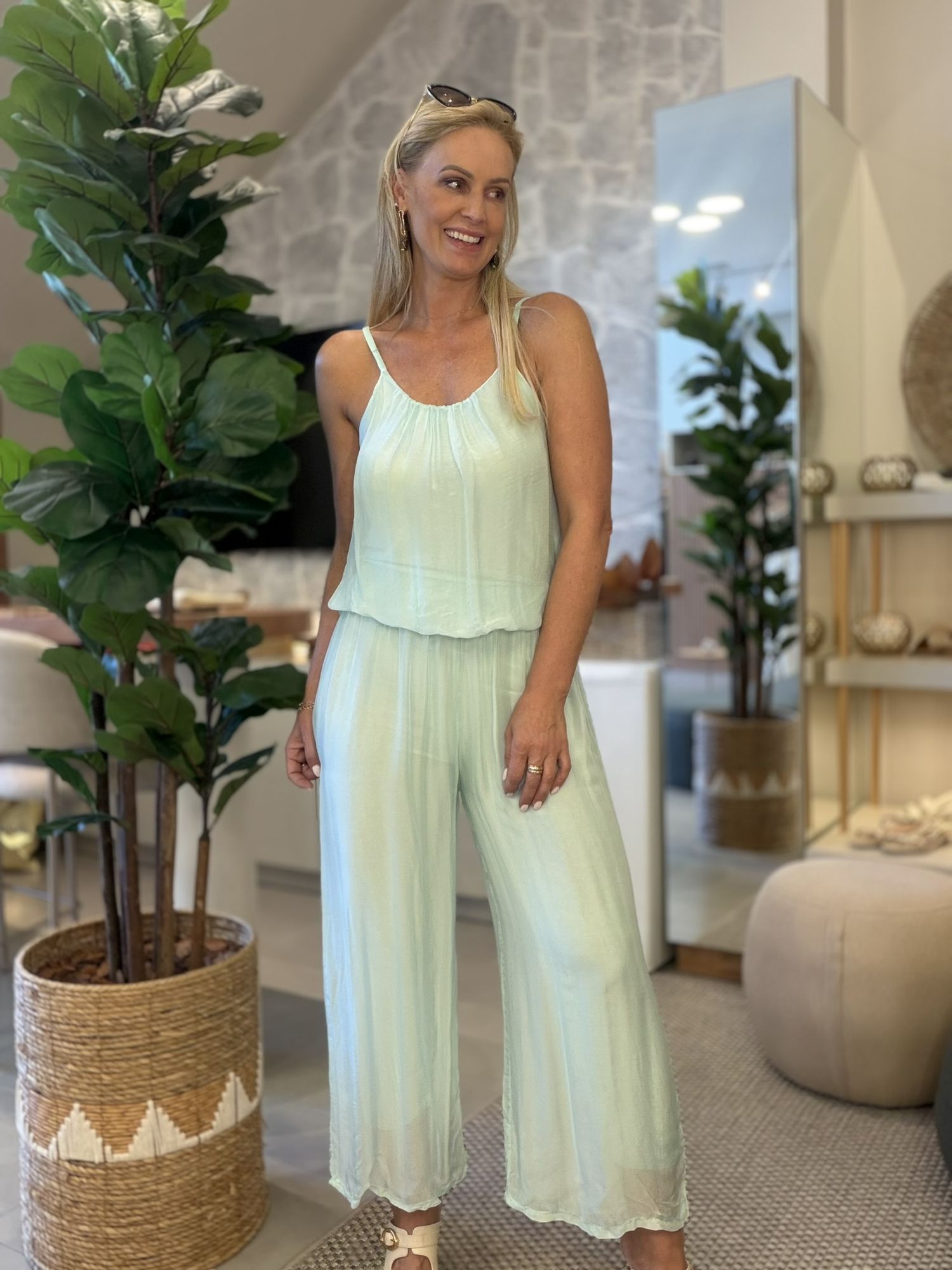 Macacão MS Seda Verde Água 0501 