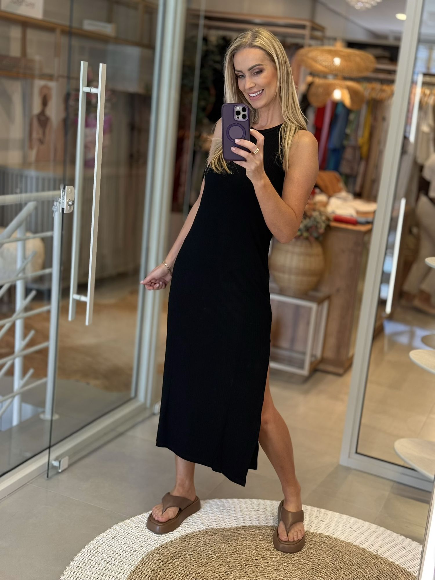 Vestido Youbasic Canelado Zurique Preto 1909
