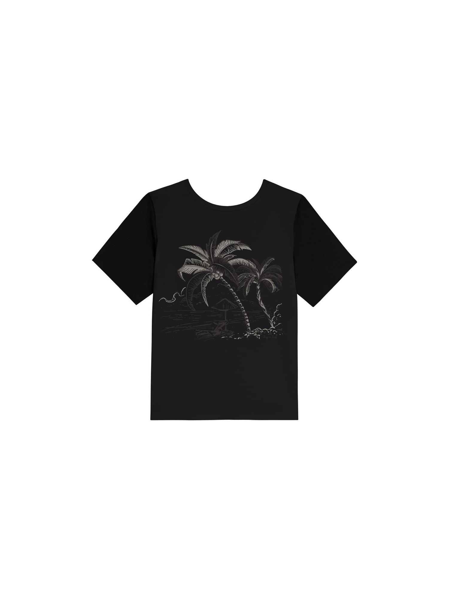 T-shirt Lez a Lez Manga Curta Em Lurex Preto 1107 
