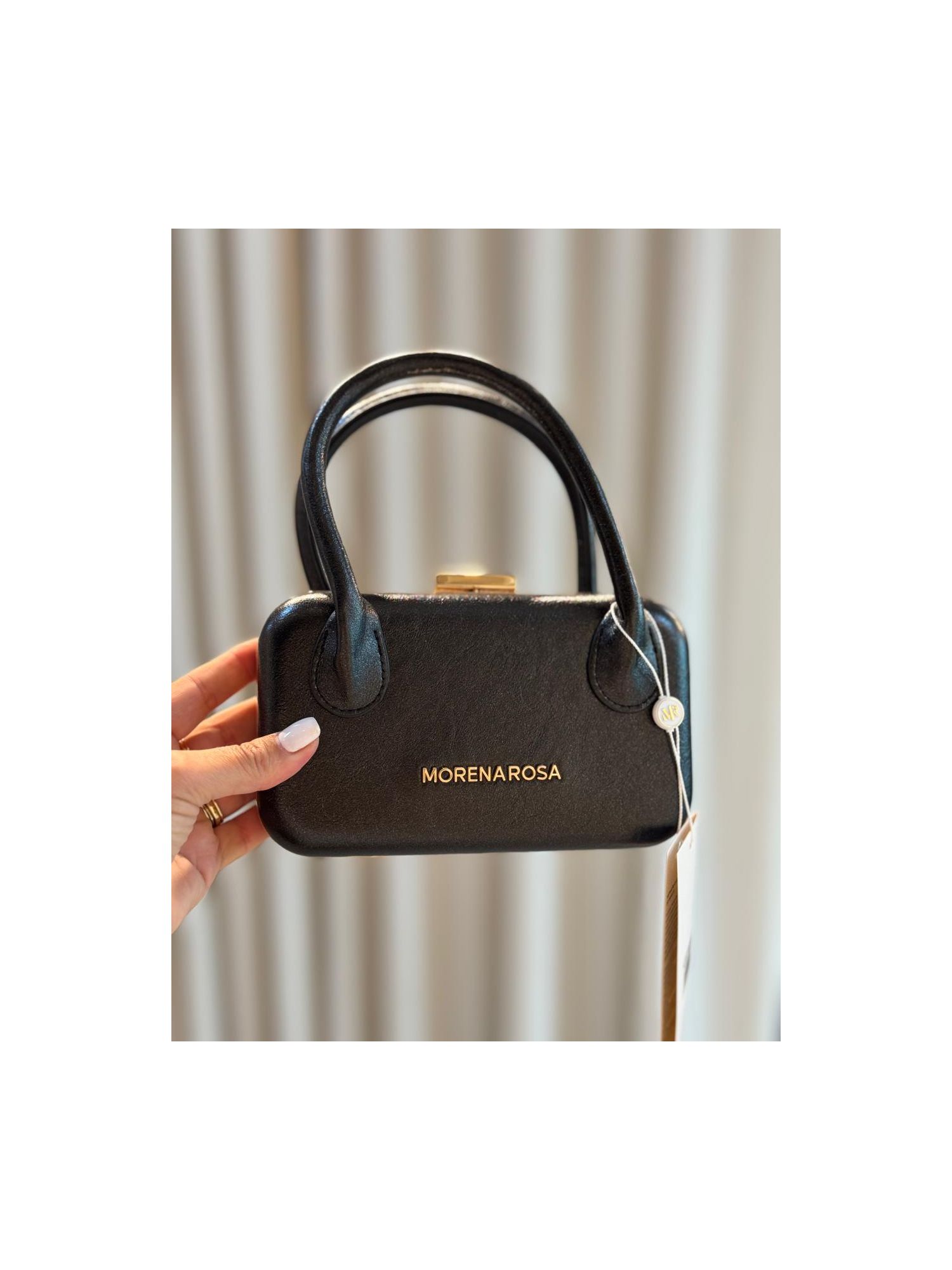 Bolsa Morena Rosa Clutch Com Alça De Mão Preto