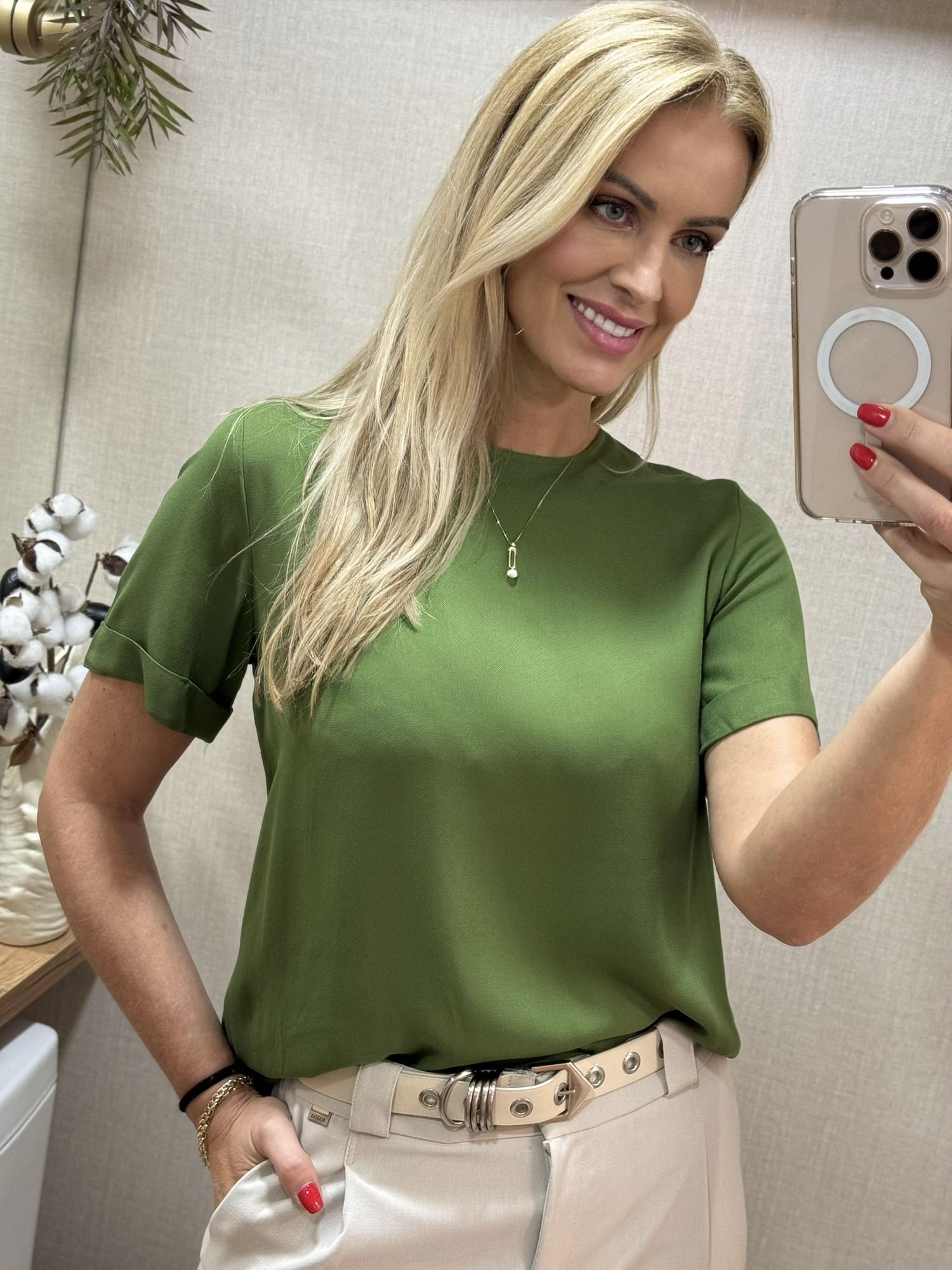 Blusa Lez a Lez Com Bordado Verde 0508 
