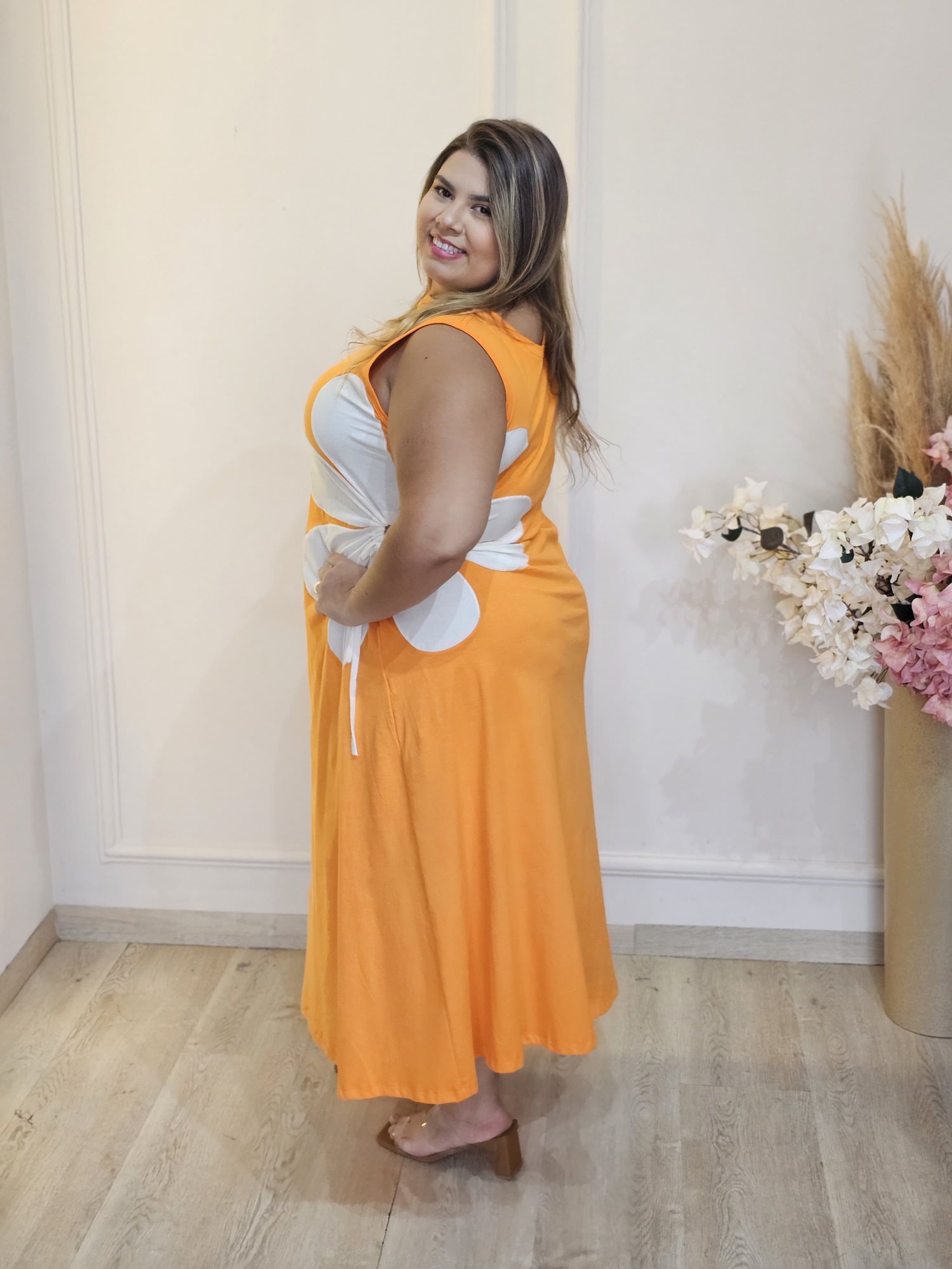 VESTIDO BELLA FLOR LARANJA - 3333333348035 - Érika Araújo Store