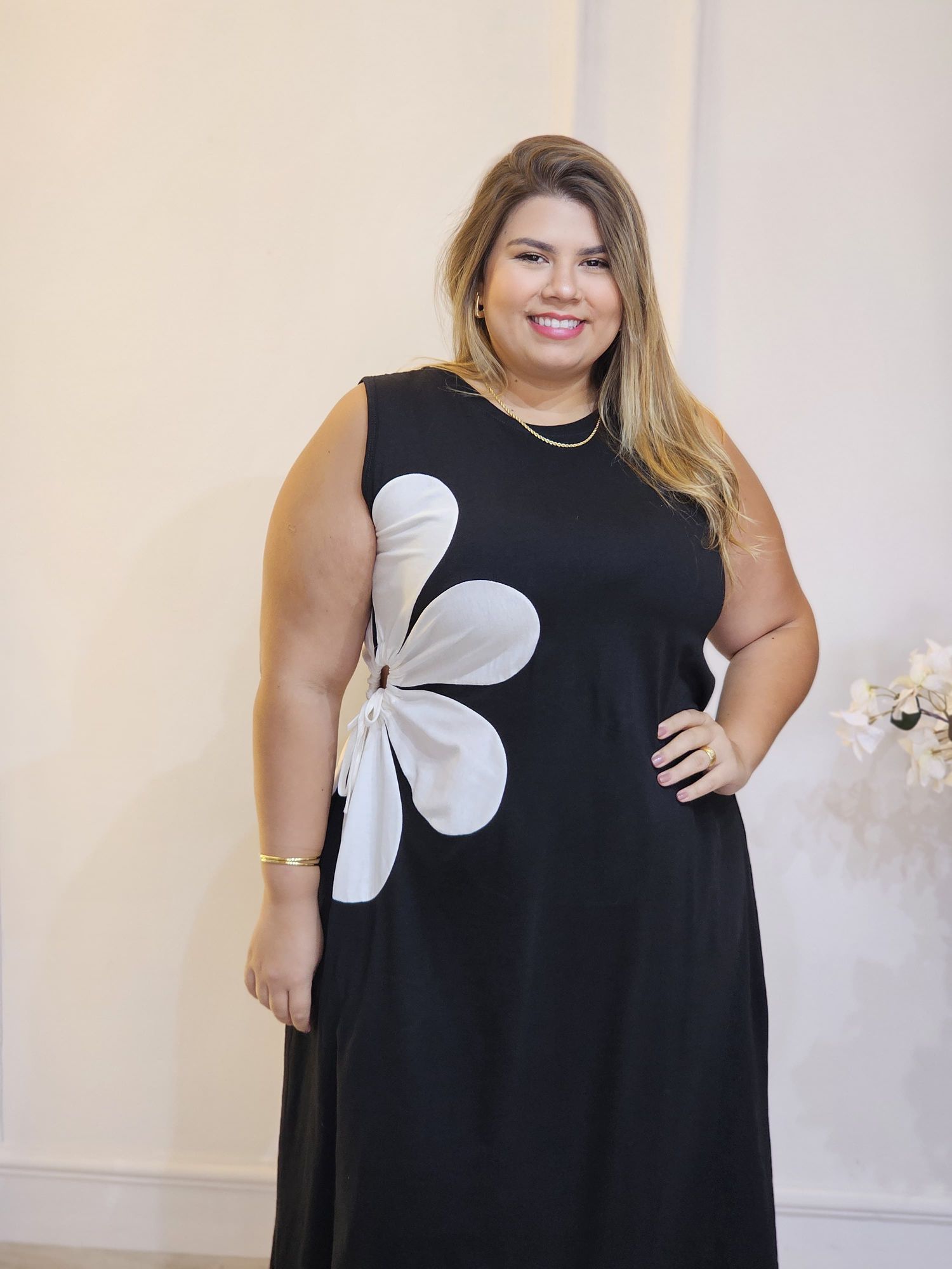 VESTIDO BELLA FLOR PRETO - 3333333340602 - Érika Araújo Store