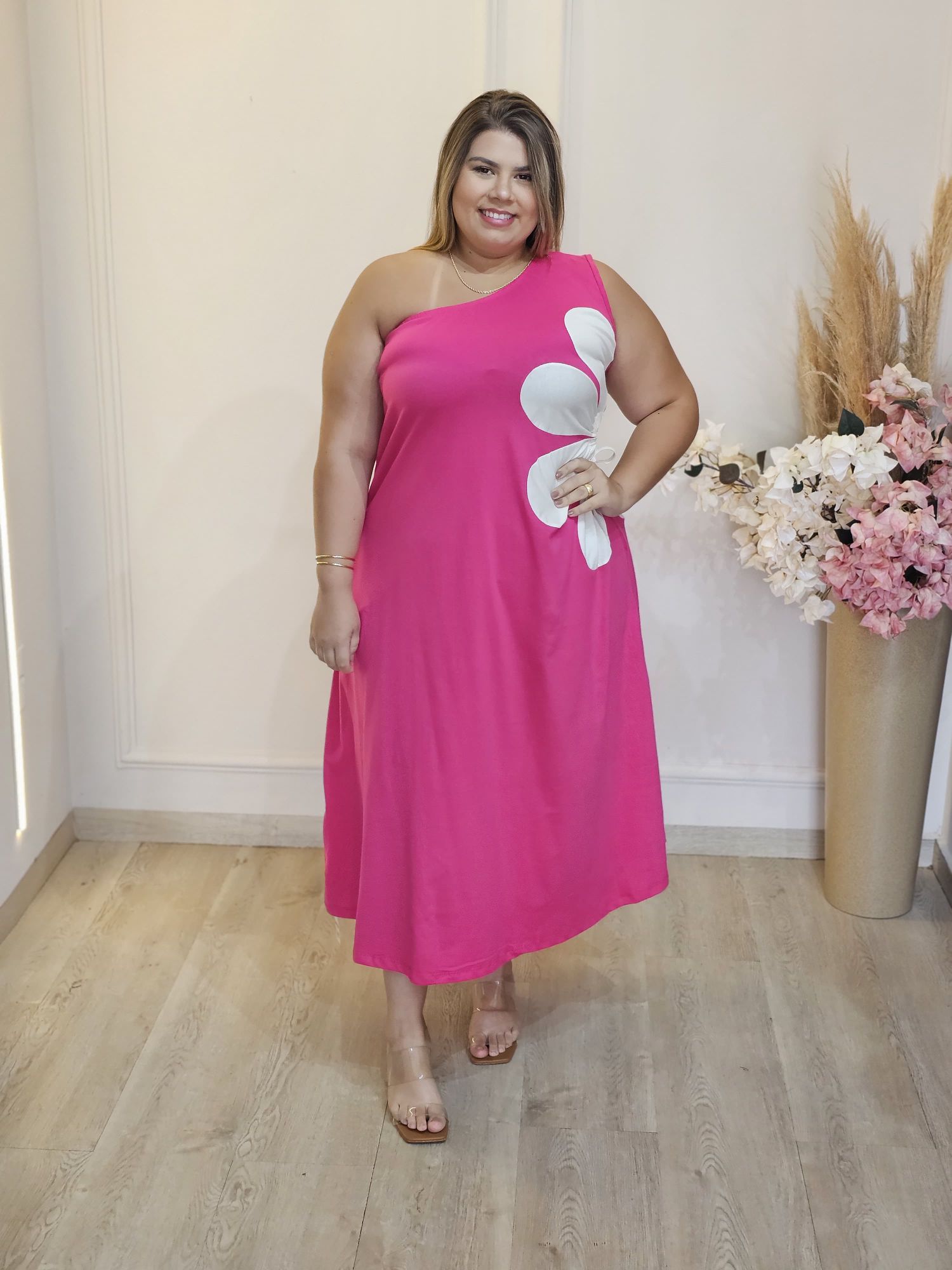 VESTIDO BELLA FLOR NULA MANGA PINK - 3333333340664 - Érika Araújo Store