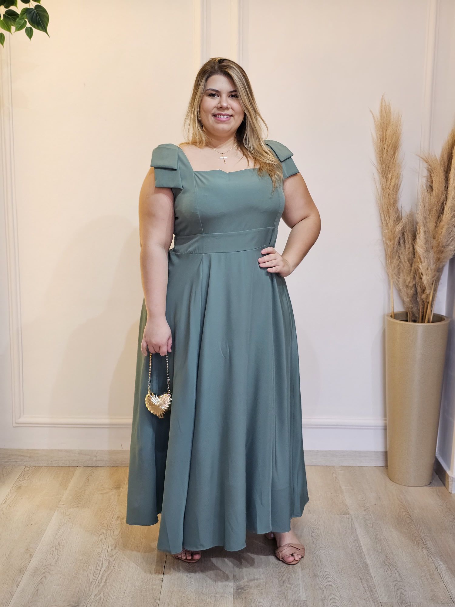 VESTIDO ALFAIATARIA LAÇO VERDE OLIVA - 33333333446... - Érika Araújo Store