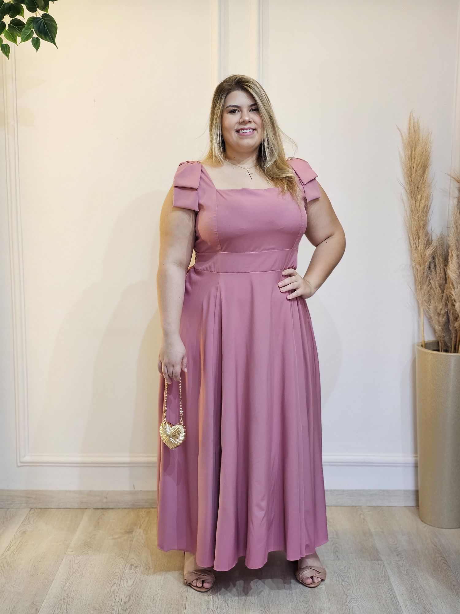 VESTIDO ALFAIATARIA LAÇO ROSA QUEIMADO - 333333335... - Érika Araújo Store
