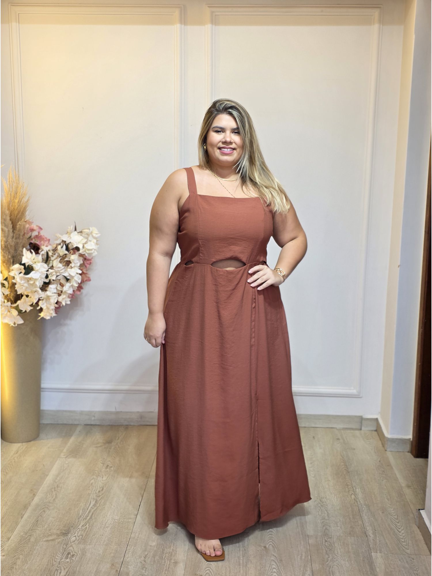 VESTIDO ALICE - TERRA - Érika Araújo Store