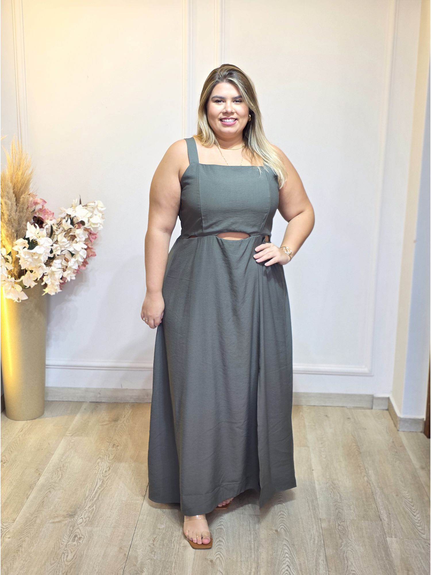VESTIDO ALICE - VERDE MILITAR - Érika Araújo Store