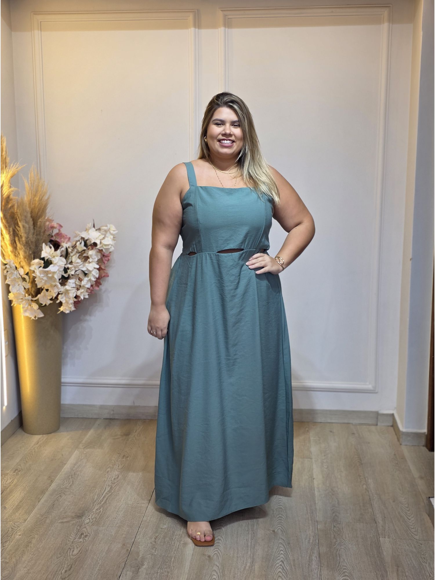 VESTIDO ALICE - VERDE OLIVA - Érika Araújo Store