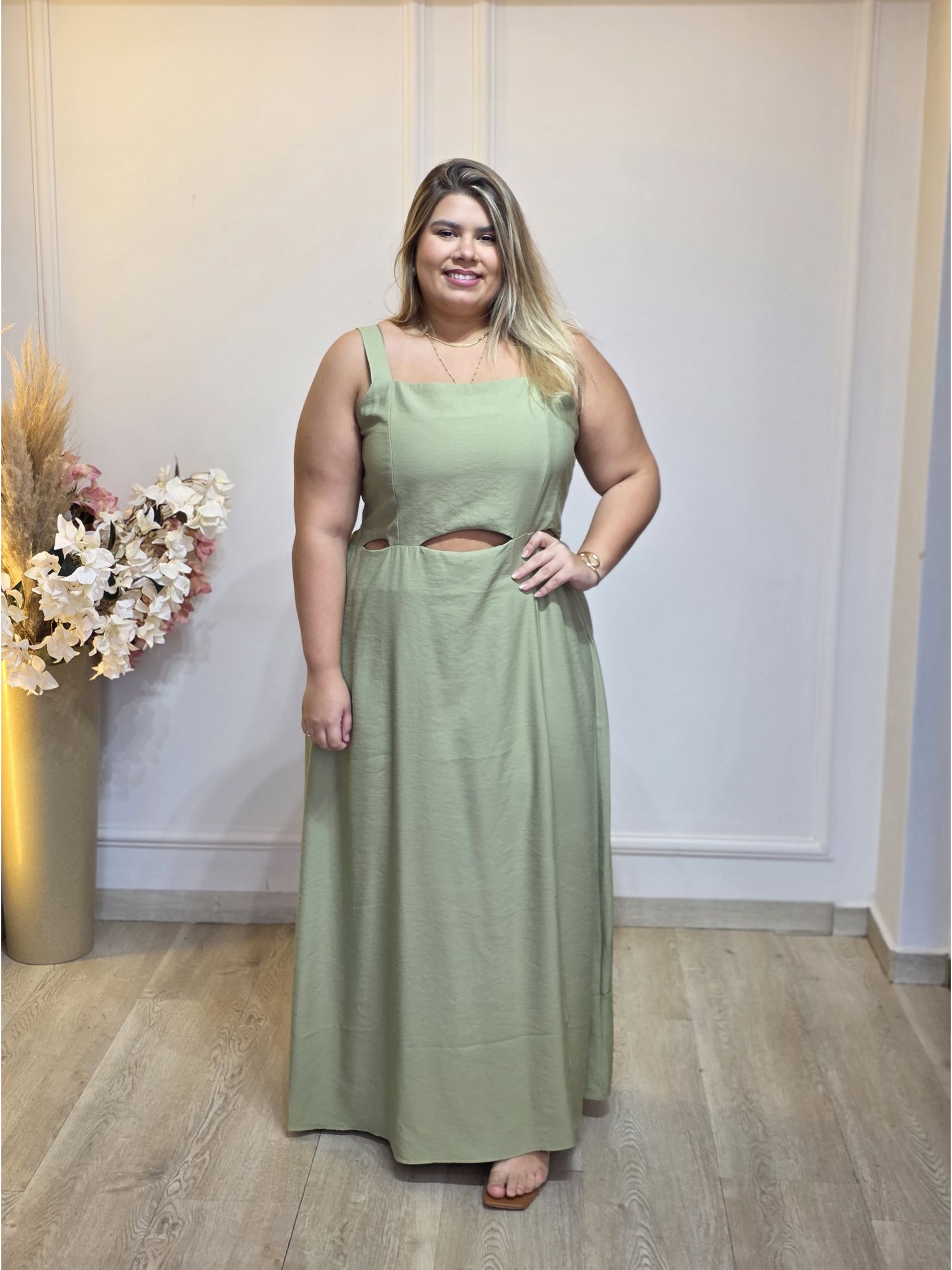 VESTIDO ALICE - PISTACHE1 - Érika Araújo Store