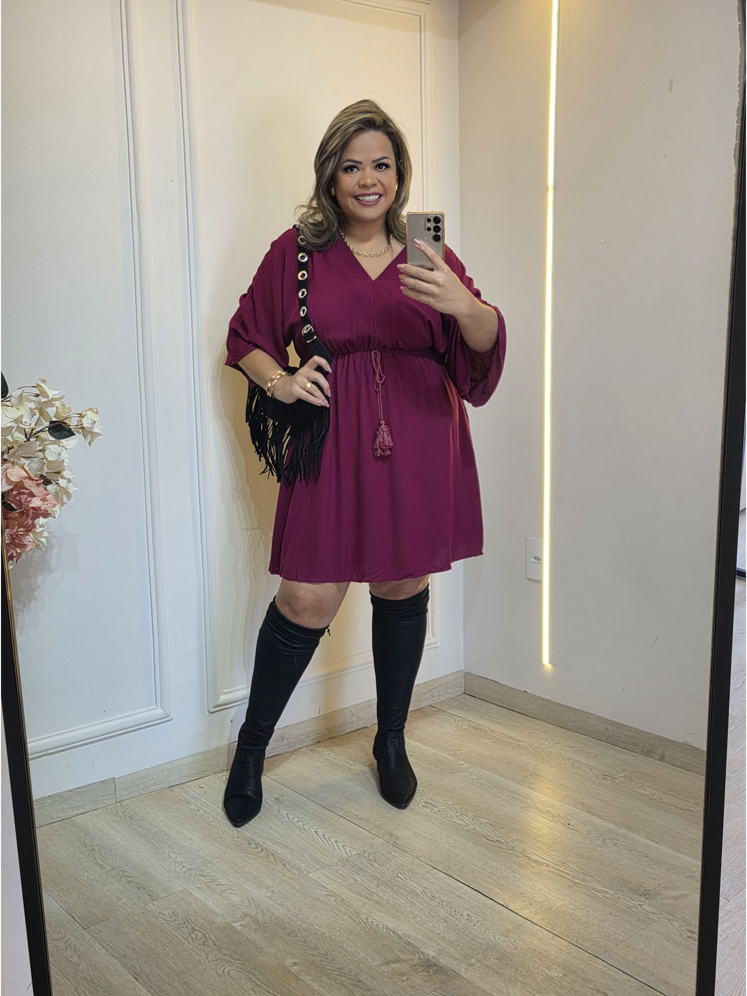 VESTIDO BATA JUJU - MARSALA1 - Érika Araújo Store