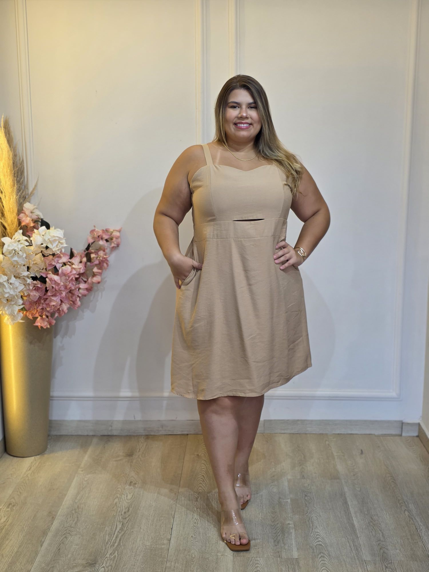 VESTIDO MIA CARAMELO - 3333333356276 - Érika Araújo Store