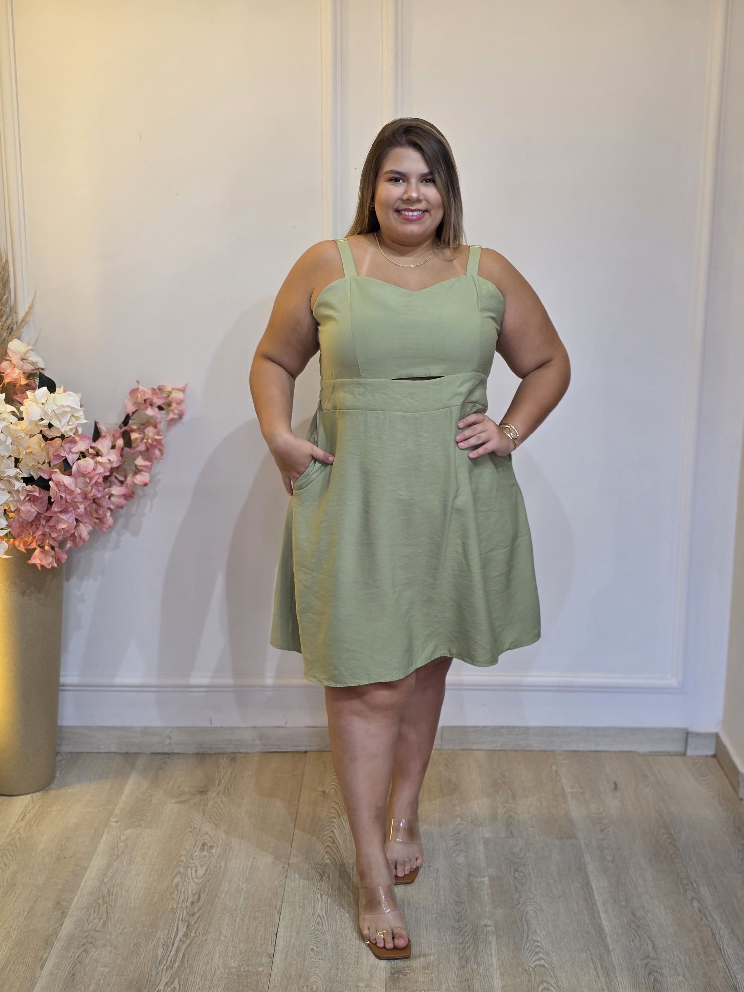 VESTIDO MIA PISTACHE - 3333333356665 - Érika Araújo Store