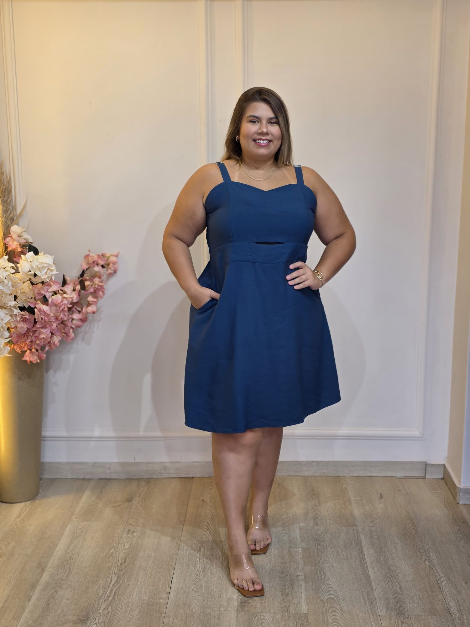 VESTIDO MIA AZUL PETROLEO - 3333333356290 - Érika Araújo Store