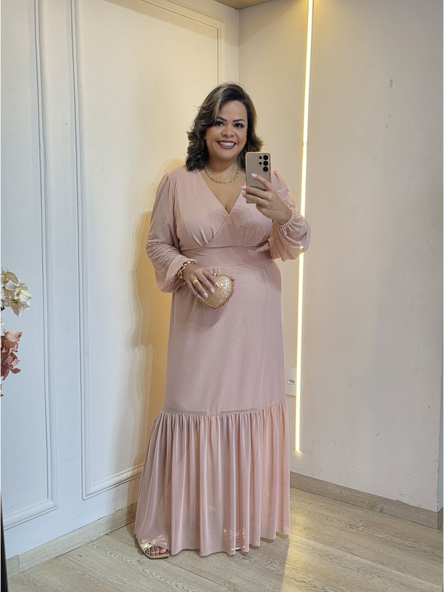 VESTIDO ELLEGANCE MANGA LONGA - 25636 - Érika Araújo Store