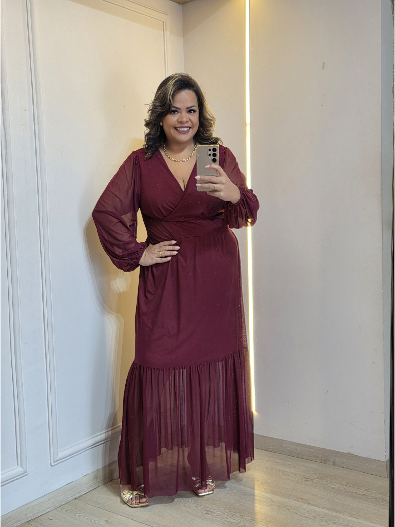 VESTIDO ELLEGANCE MANGA LONGA - 45263663 - Érika Araújo Store