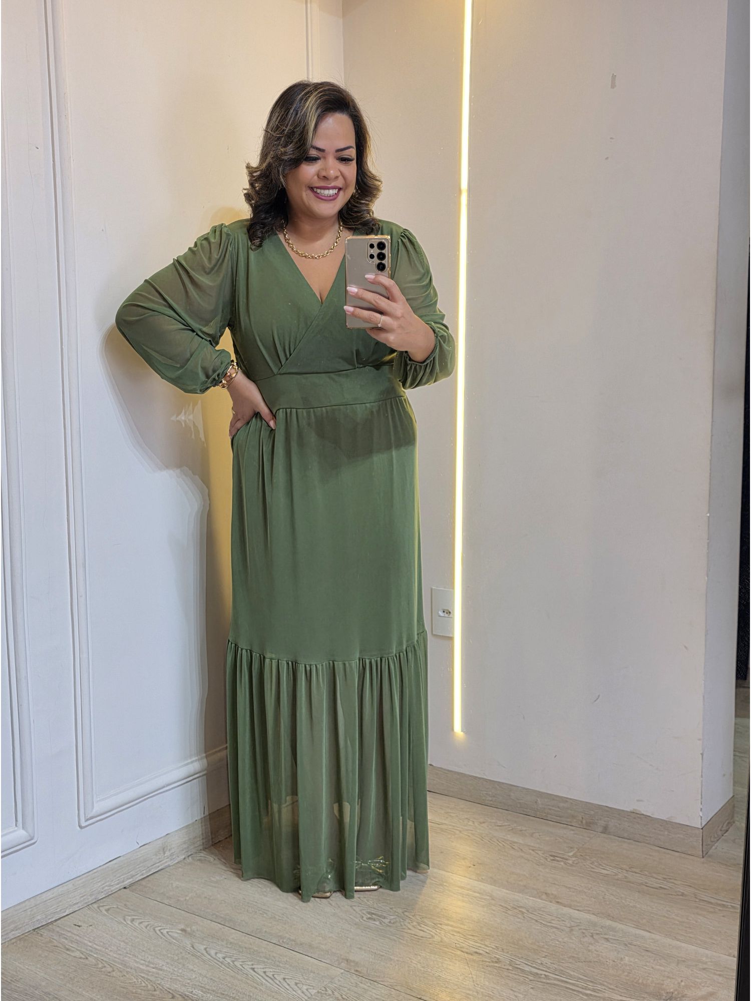VESTIDO ELLEGANCE MANGA LONGA - 25361452 - Érika Araújo Store