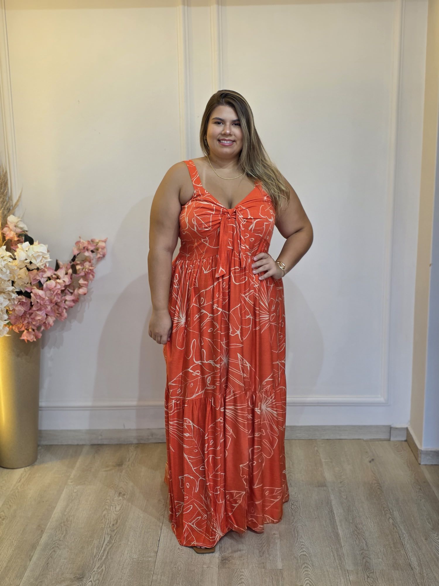 VESTIDO ZOE LARANJA - 3626126526 - Érika Araújo Store