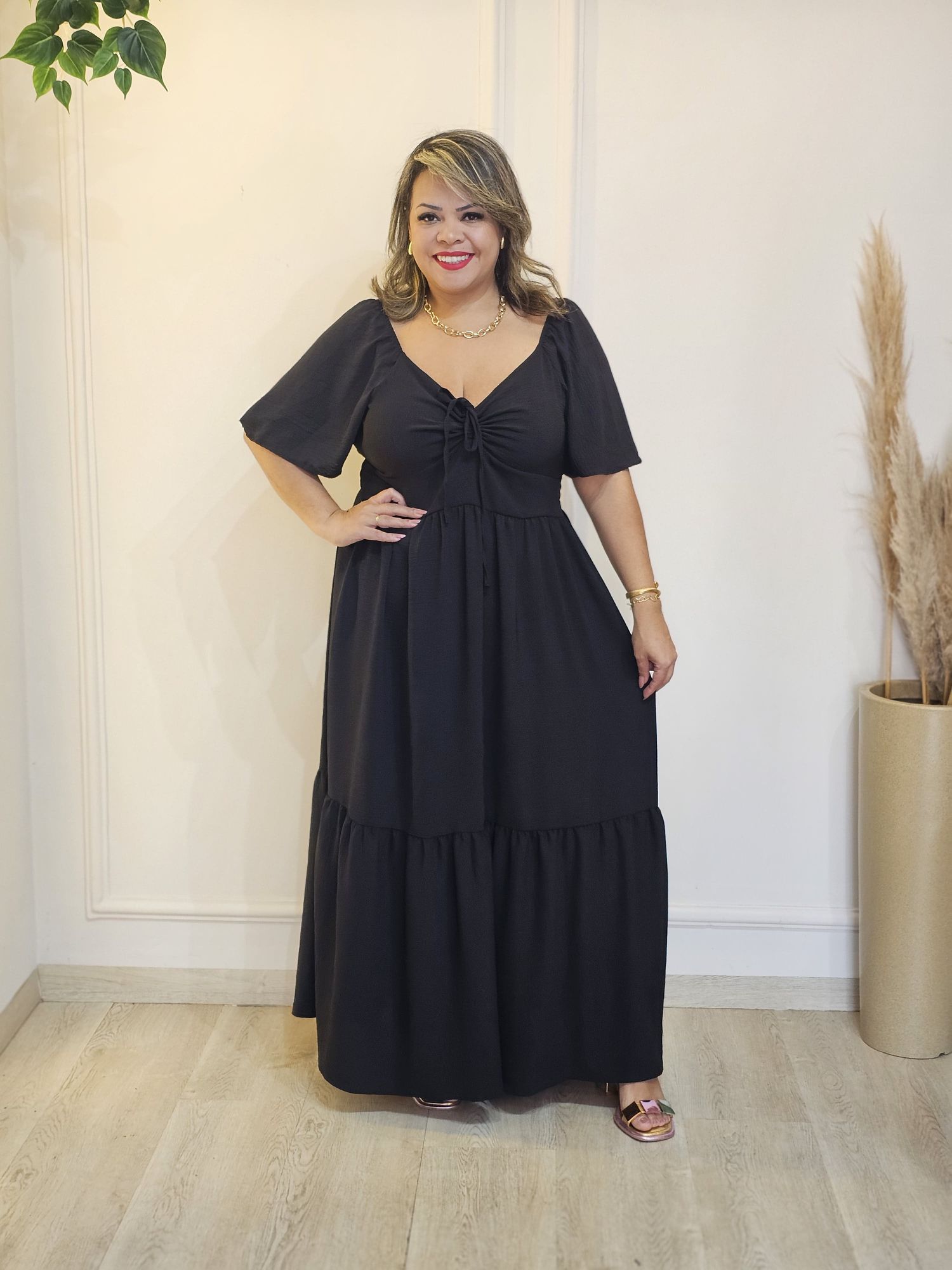 VESTIDO MANGA ZOE - 0003256 - Érika Araújo Store