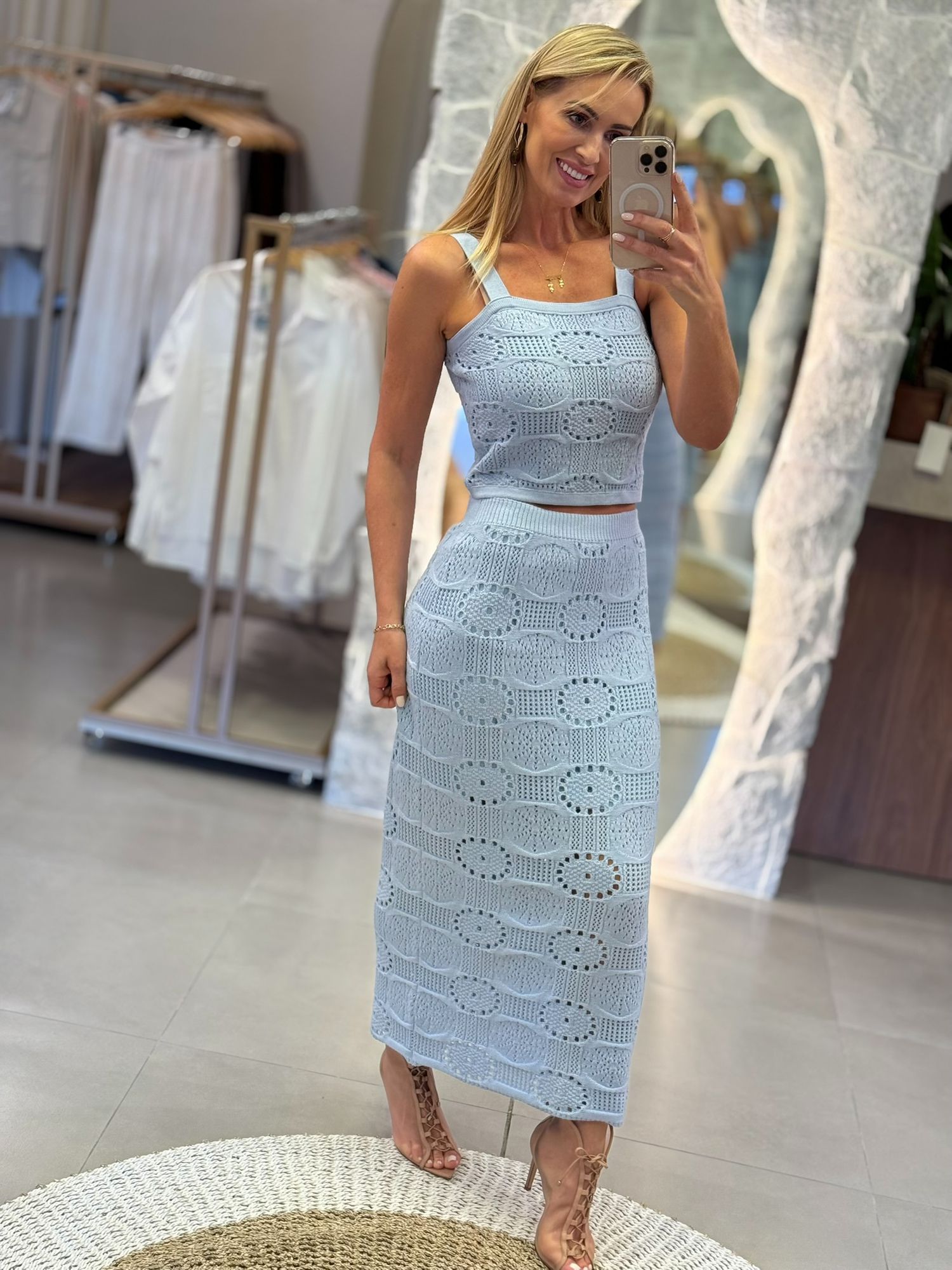 Conjunto Le Bongã Tricô Azul Claro 3010 