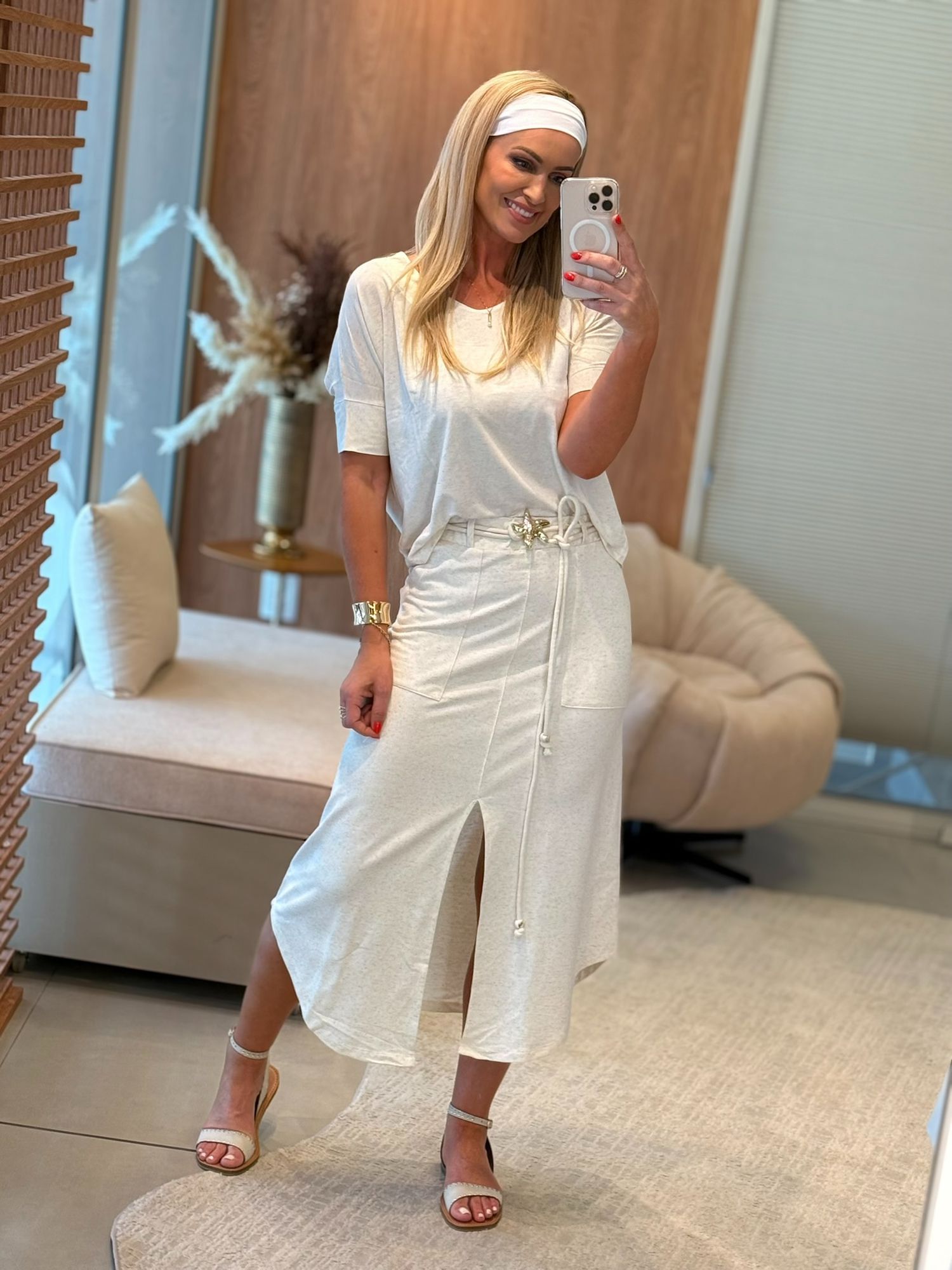 Conjunto Iconica Blusa E Saia Off 1711 