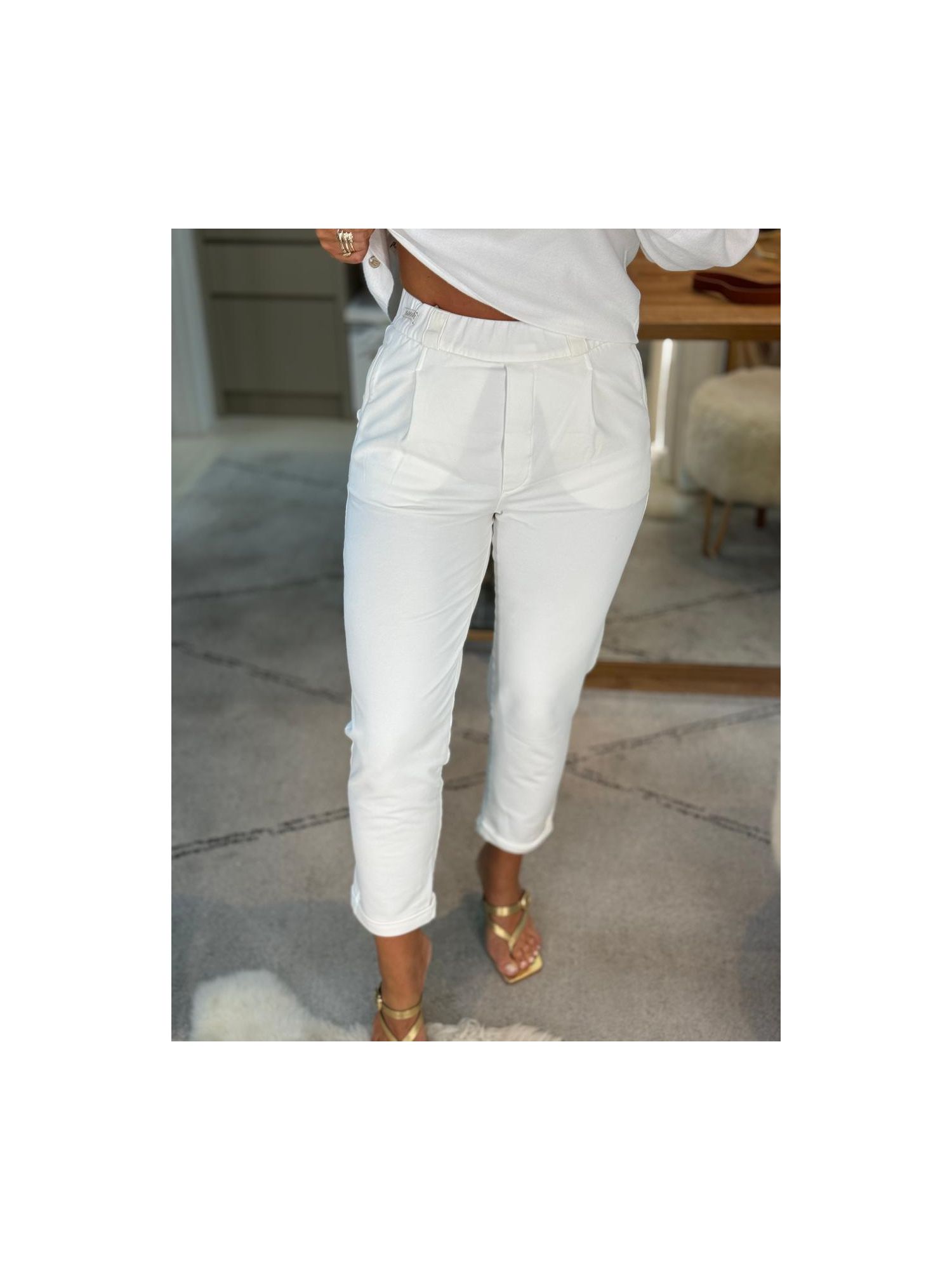 Calça Biamar De Algodão Off White 
