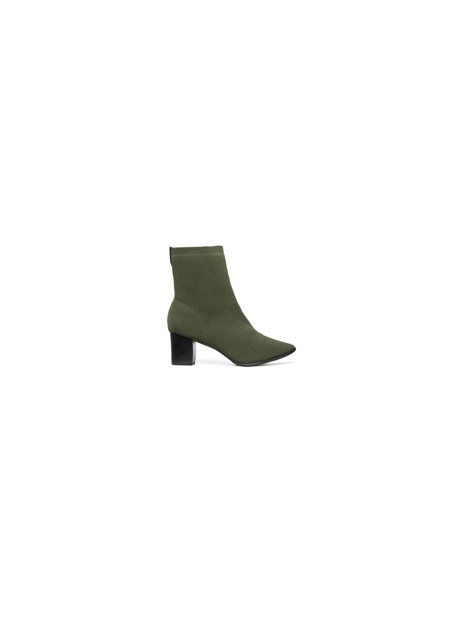 Bota De Tricô Com Bico Fino Verde