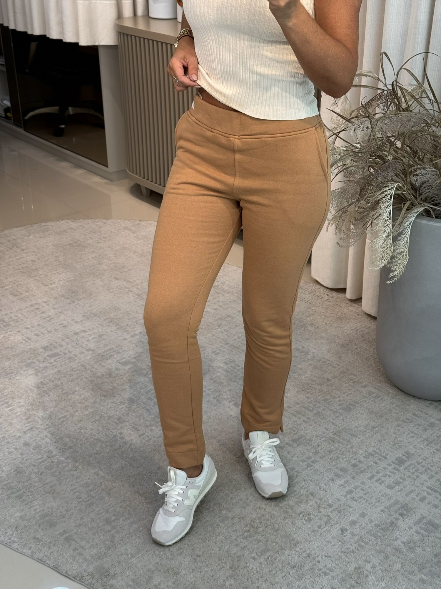 Calça Biamar De Algodão Estilo Alfaiataria Bege
