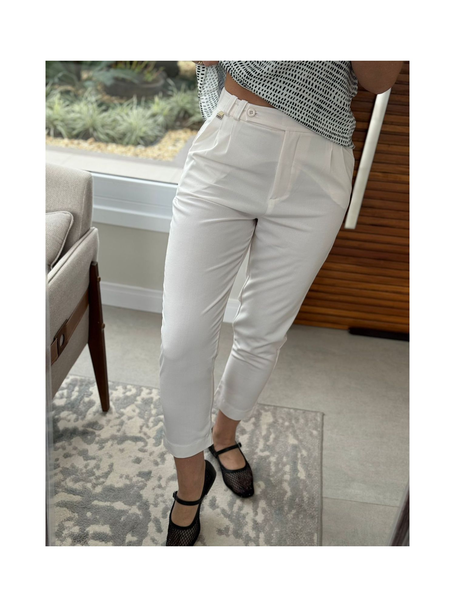 Calça Biamar de Alfaiataria Off White 