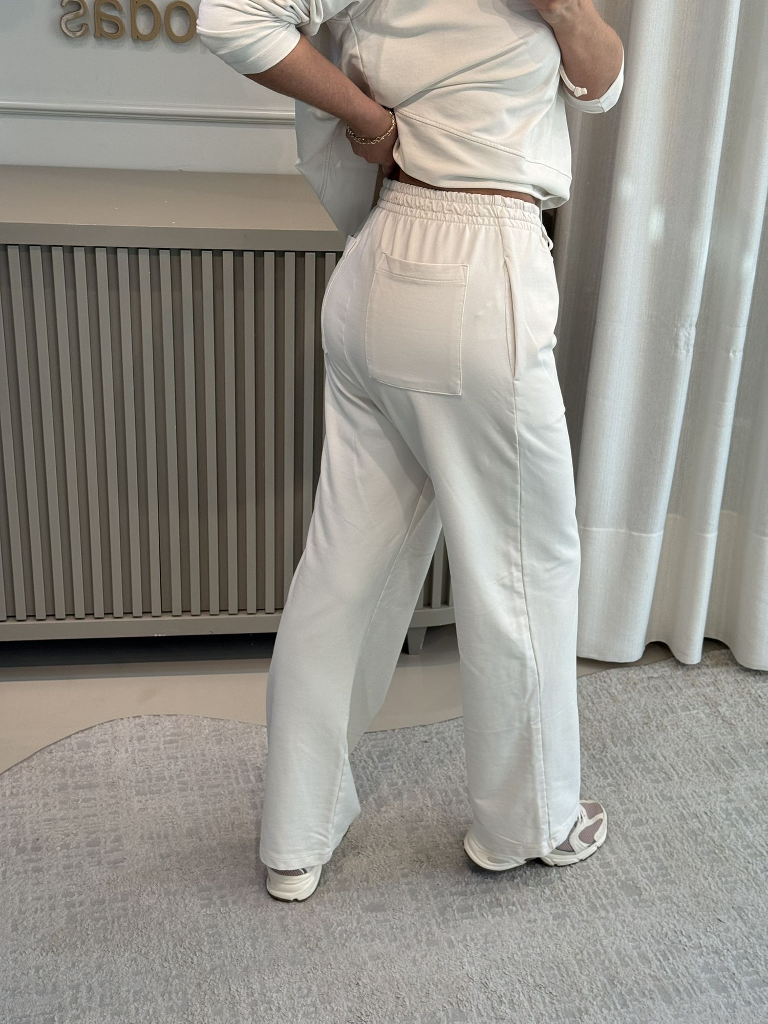 Calça Nori Com Elástico Na Cintura Areia 2207