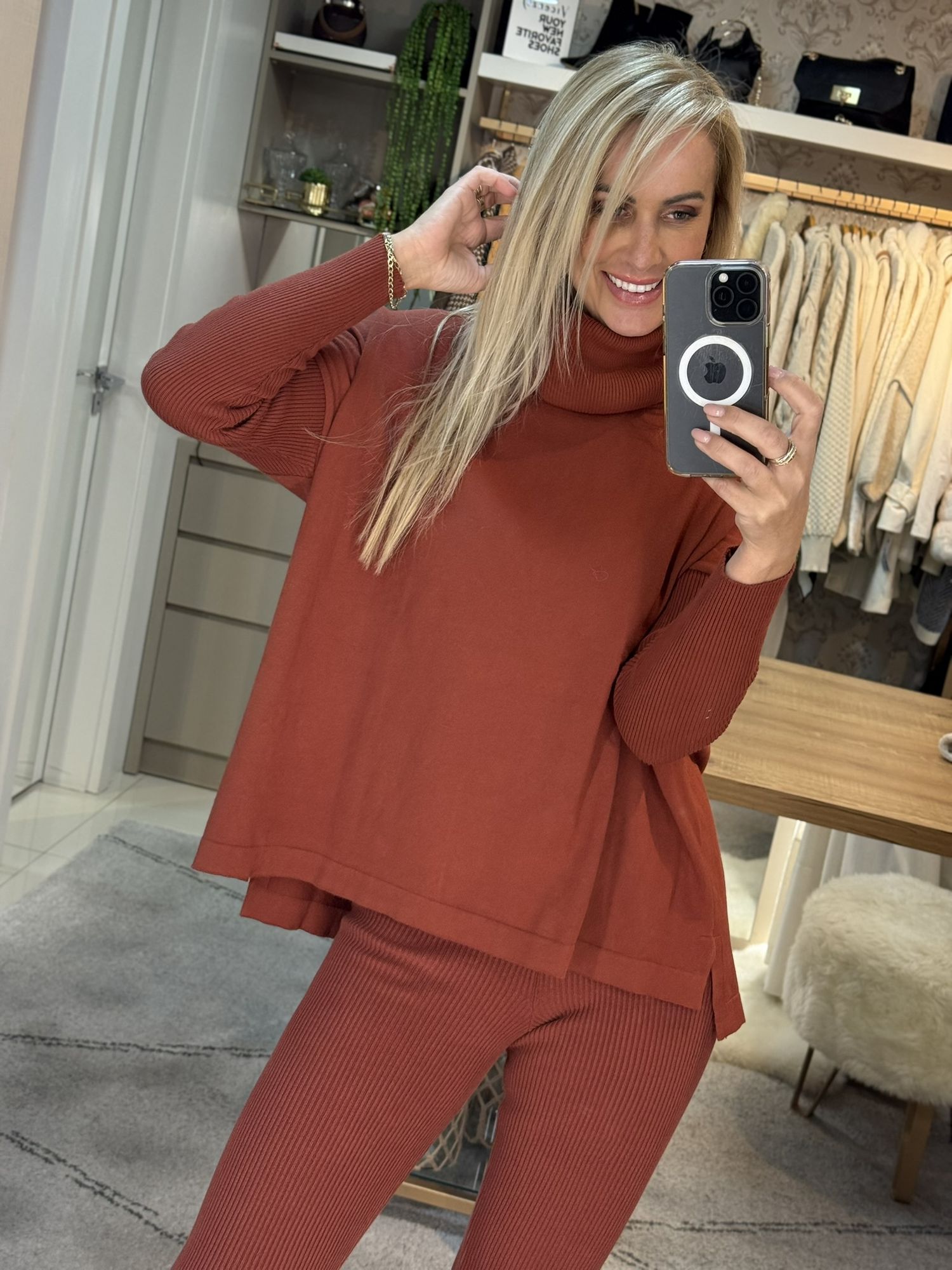 Blusa Ampla Com Gola Boba Telha 2705