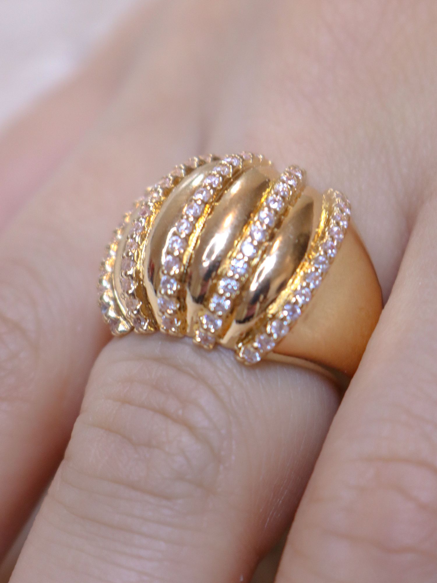 Anel balão cravejado - MISS MODA BIJU