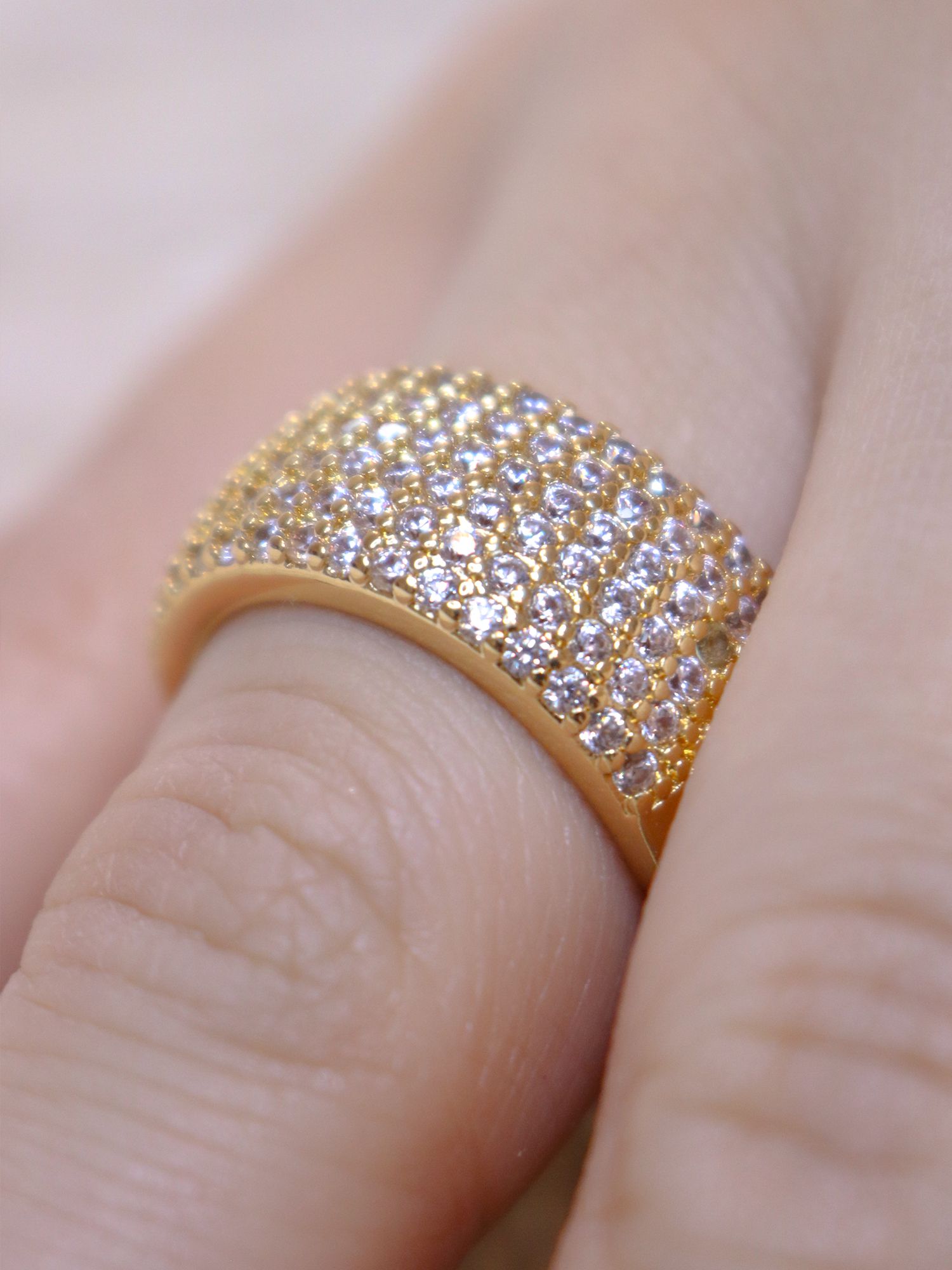 Anel retangular cravejado - MISS MODA BIJU