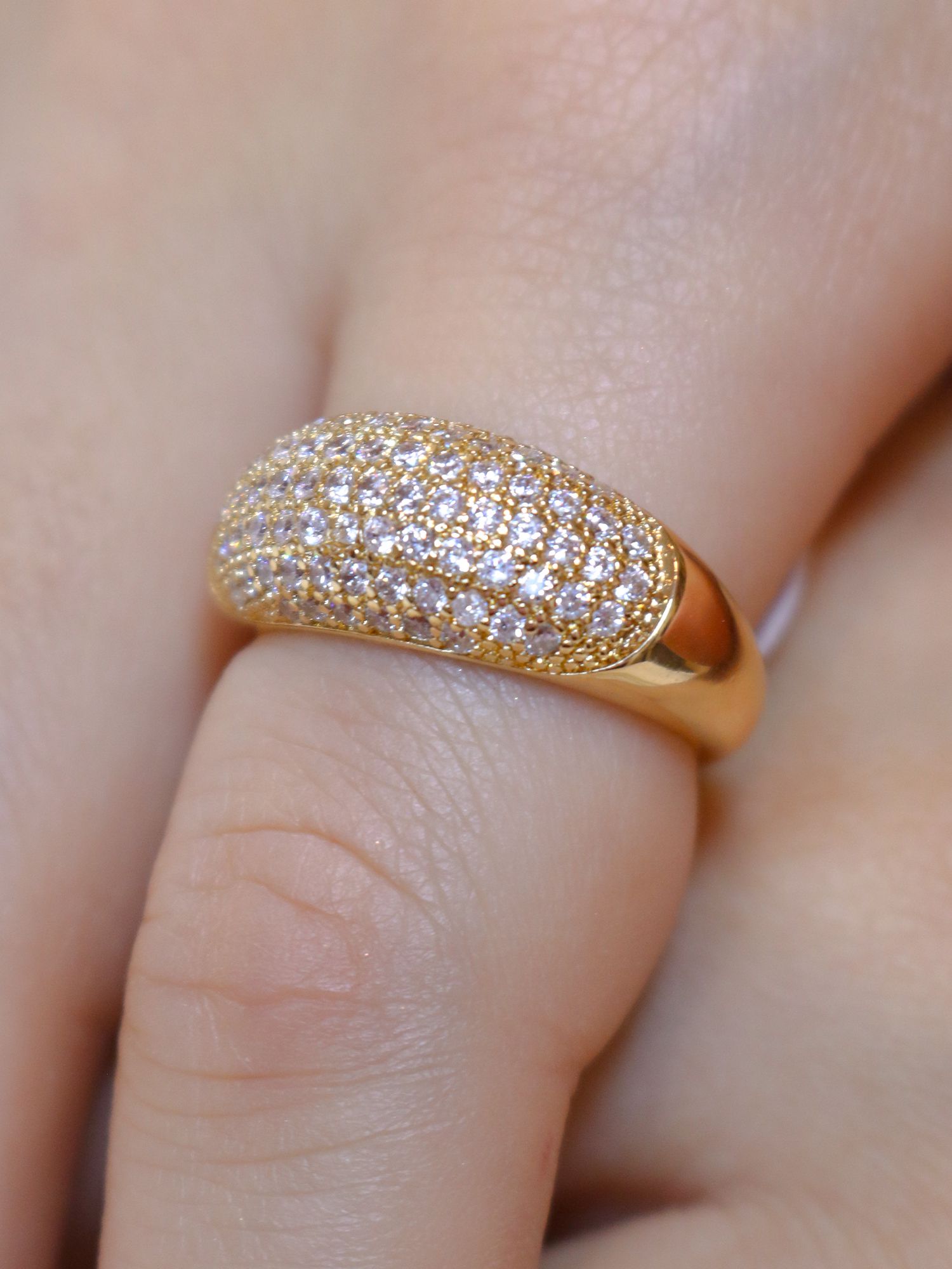 Anel Balonado Cravejado - MISS MODA BIJU