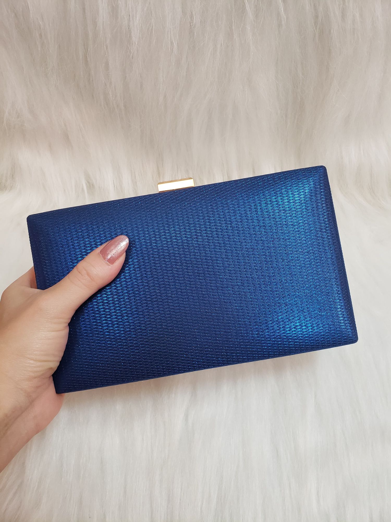 Clutch azul cintilante - MISS MODA BIJU