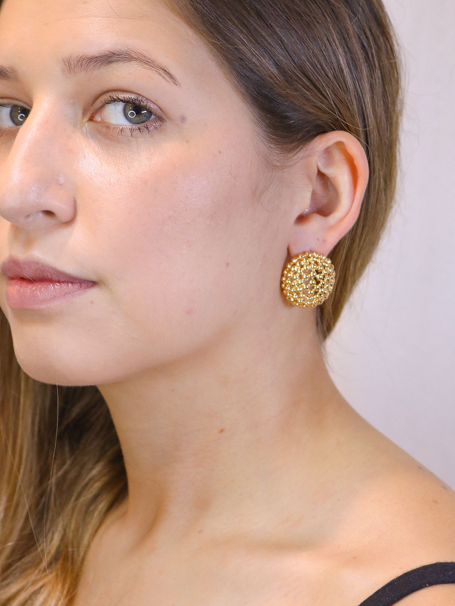 Brinco granulado - MISS MODA BIJU