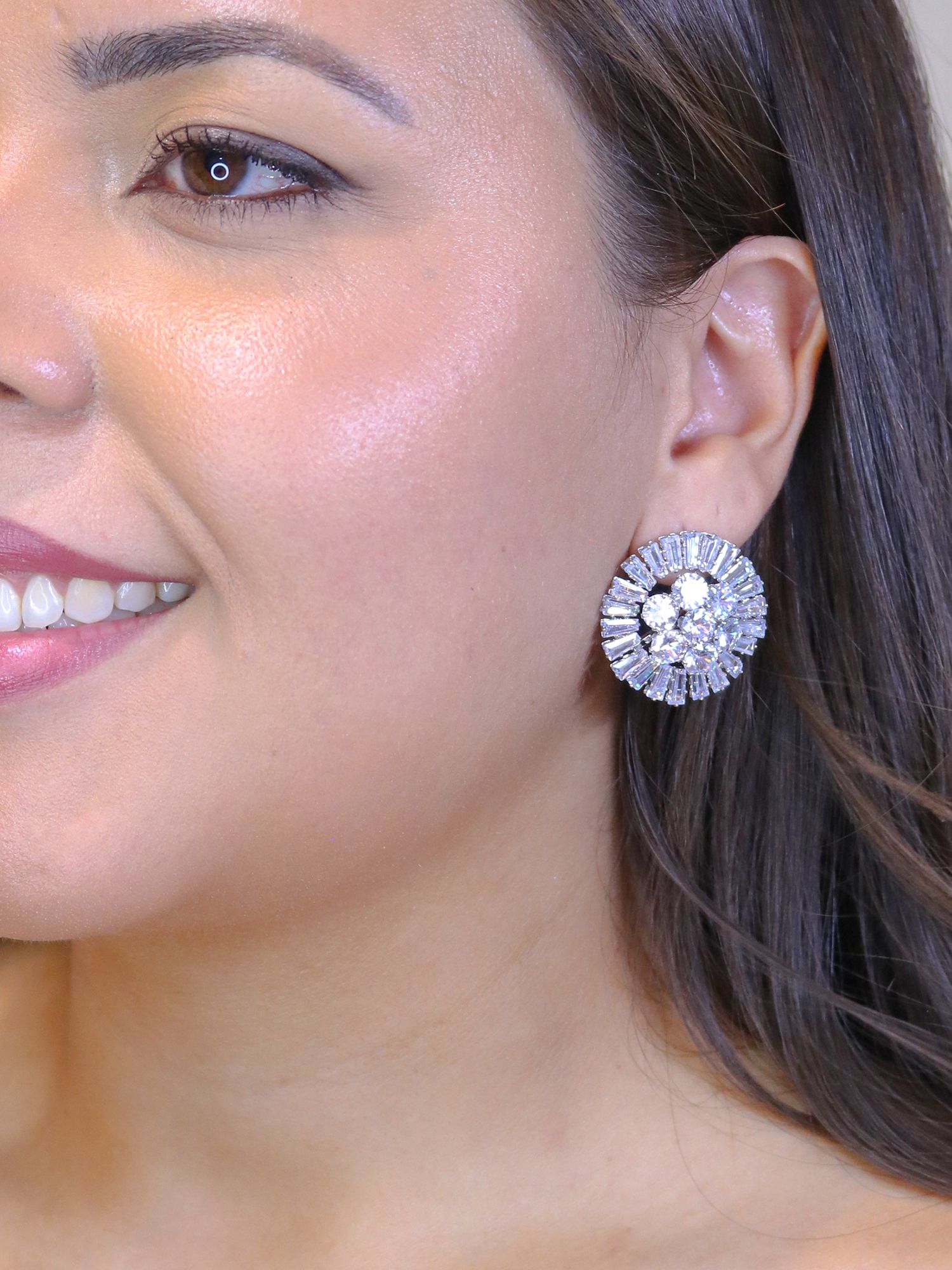 Brinco festa círculo brilhoso - MISS MODA BIJU