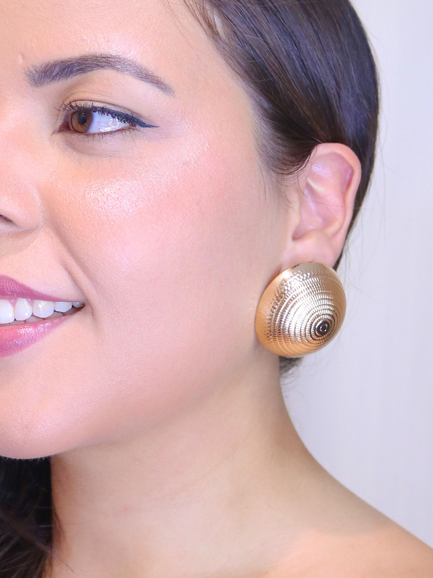 Brinco maxi botão - MISS MODA BIJU