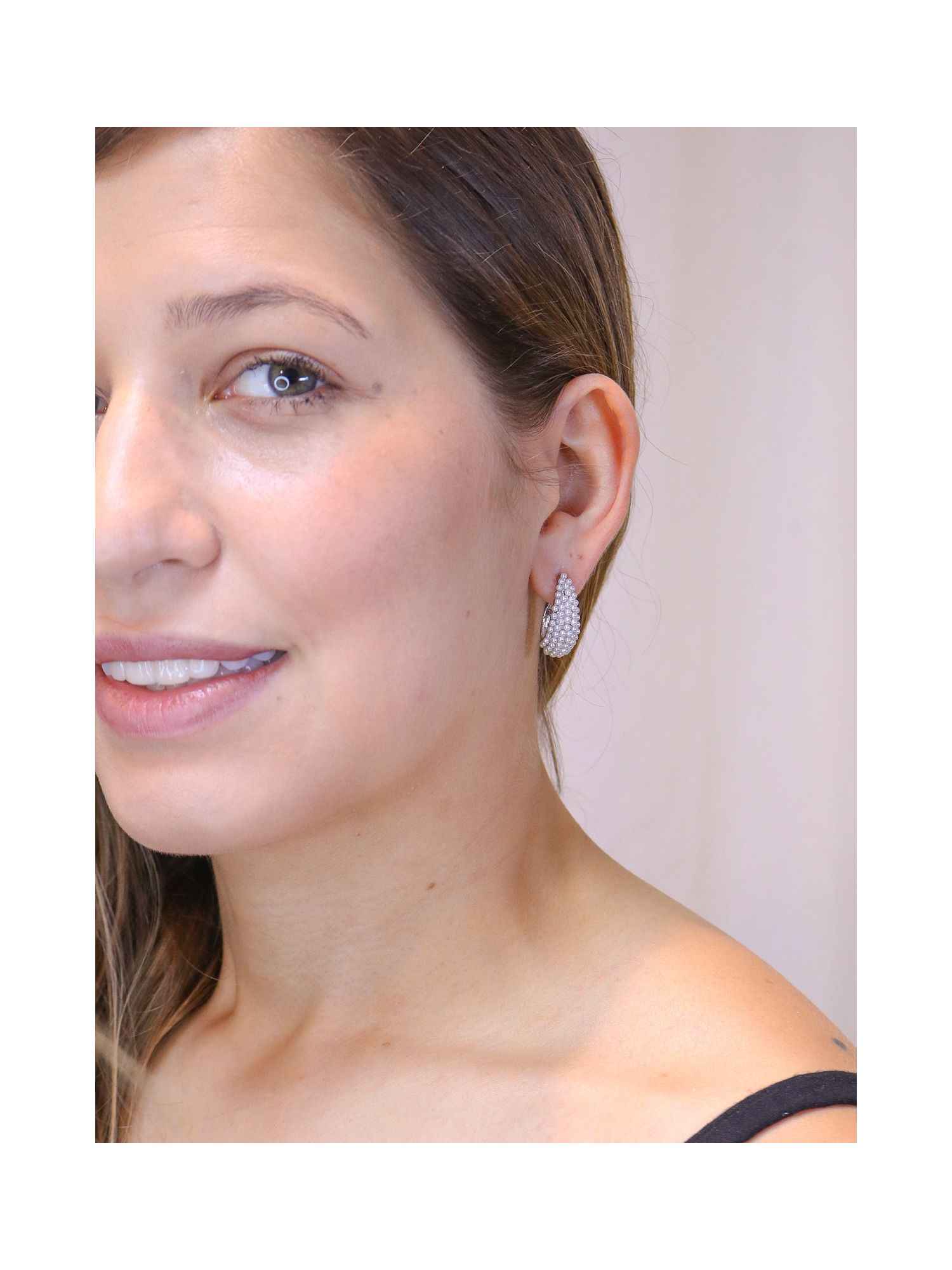 Argolinha gota perolada - MISS MODA BIJU